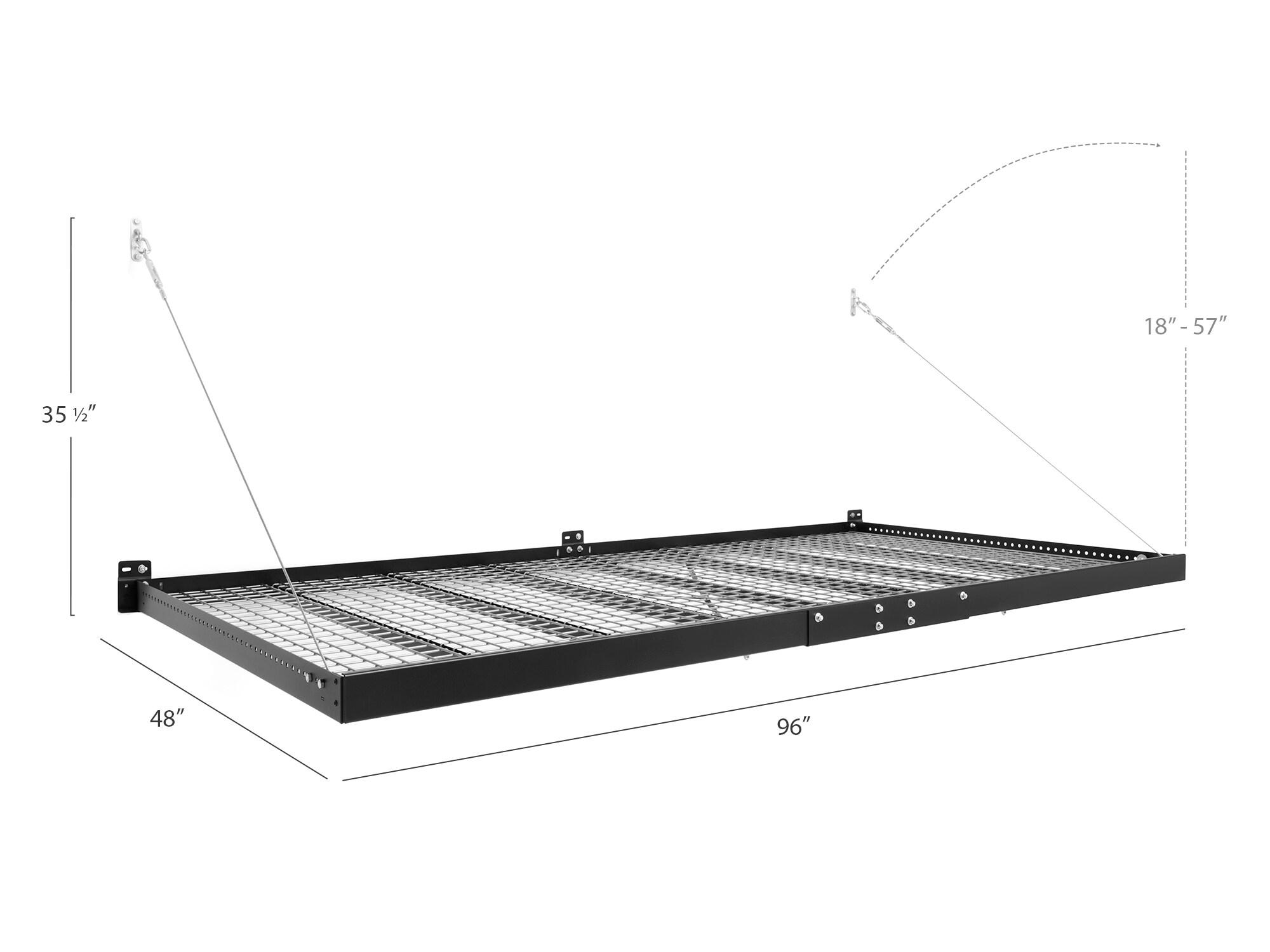 Pro Series 4 ft. x 8 ft. and 2 ft. x 8 ft. Wall Mounted Steel Shelf Set