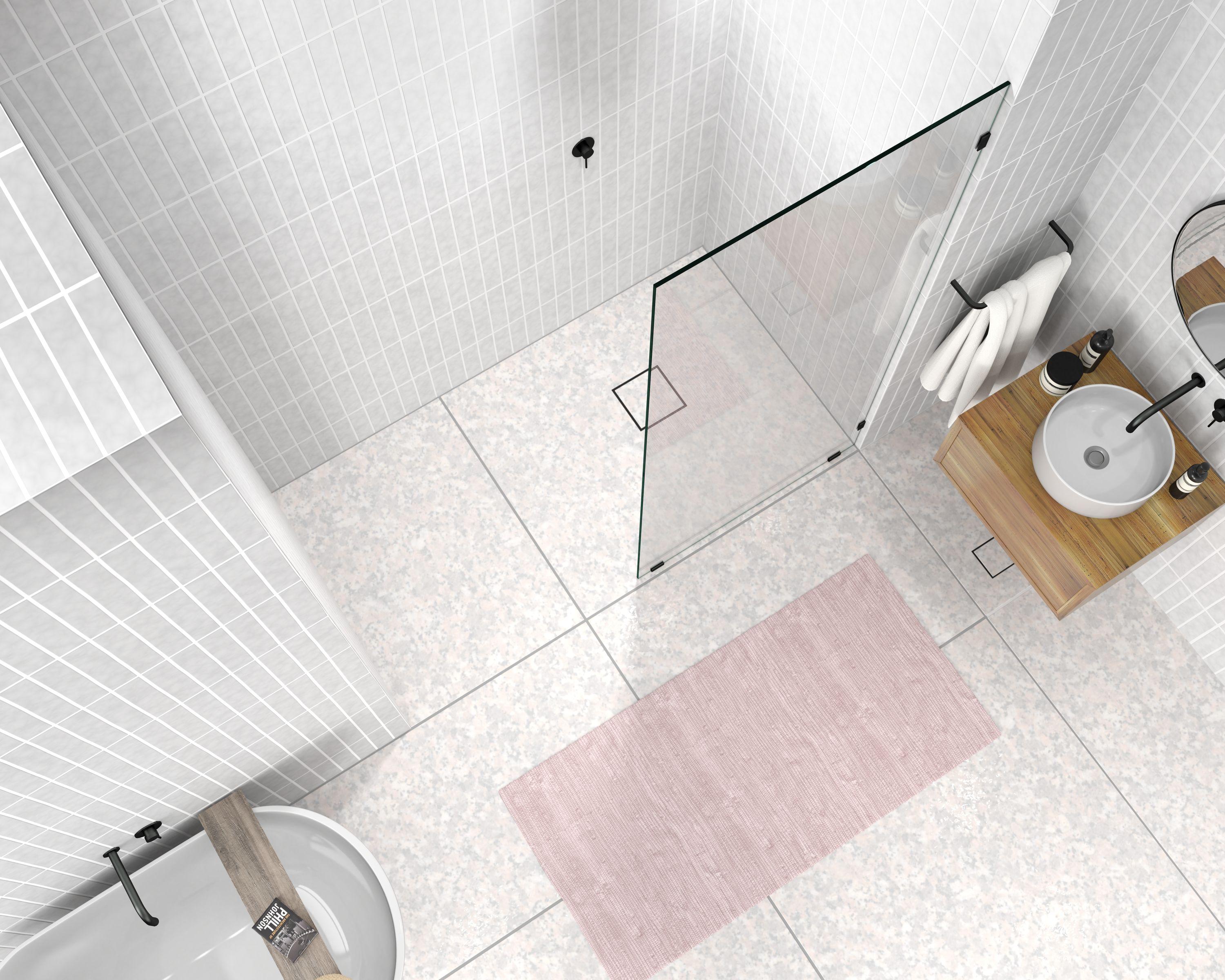 Vela 36 in. x 78 in. Fully Frameless Single Fixed Shower Panel