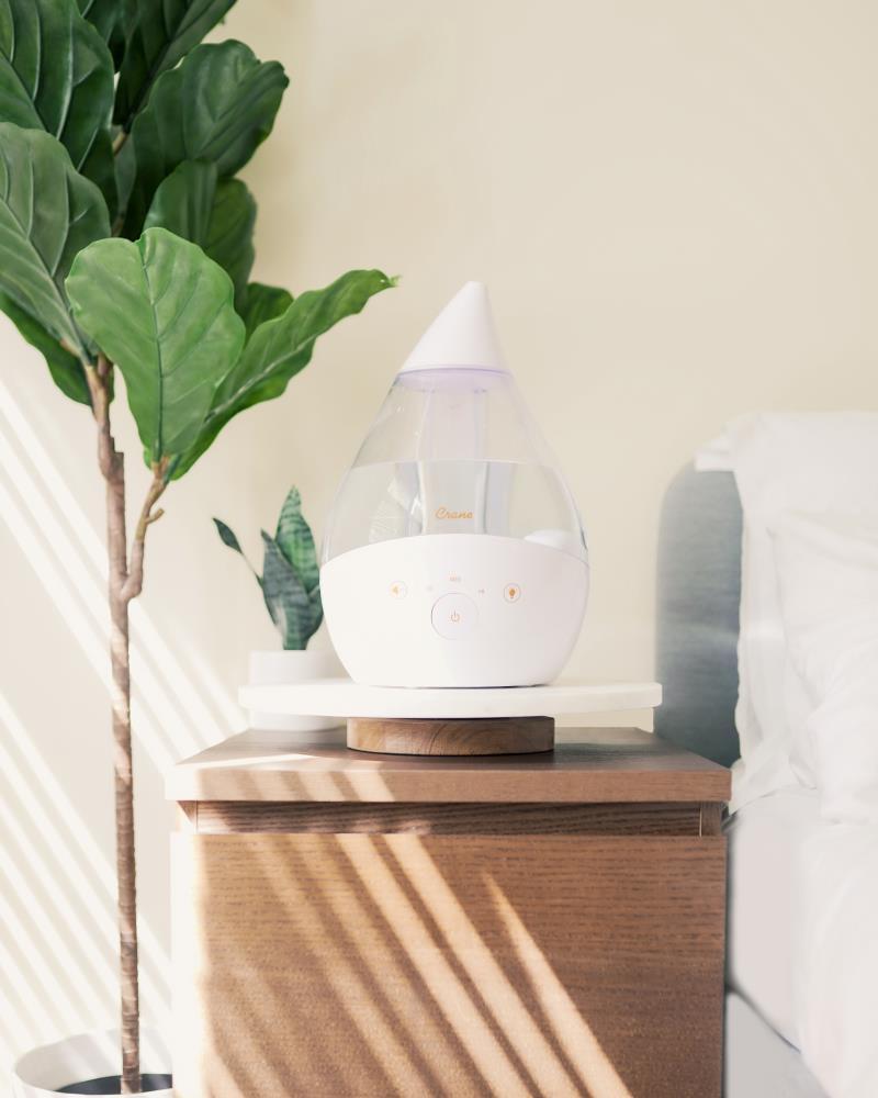 Crane USA Drop 2.0 , 4-in-1 Cool-Mist Humidifier with Aroma Tray & Sound Machine