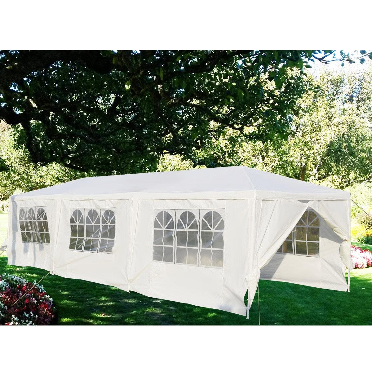 Costway 30 Ft. W x 10 Ft. D Steel Party Tent Canopy