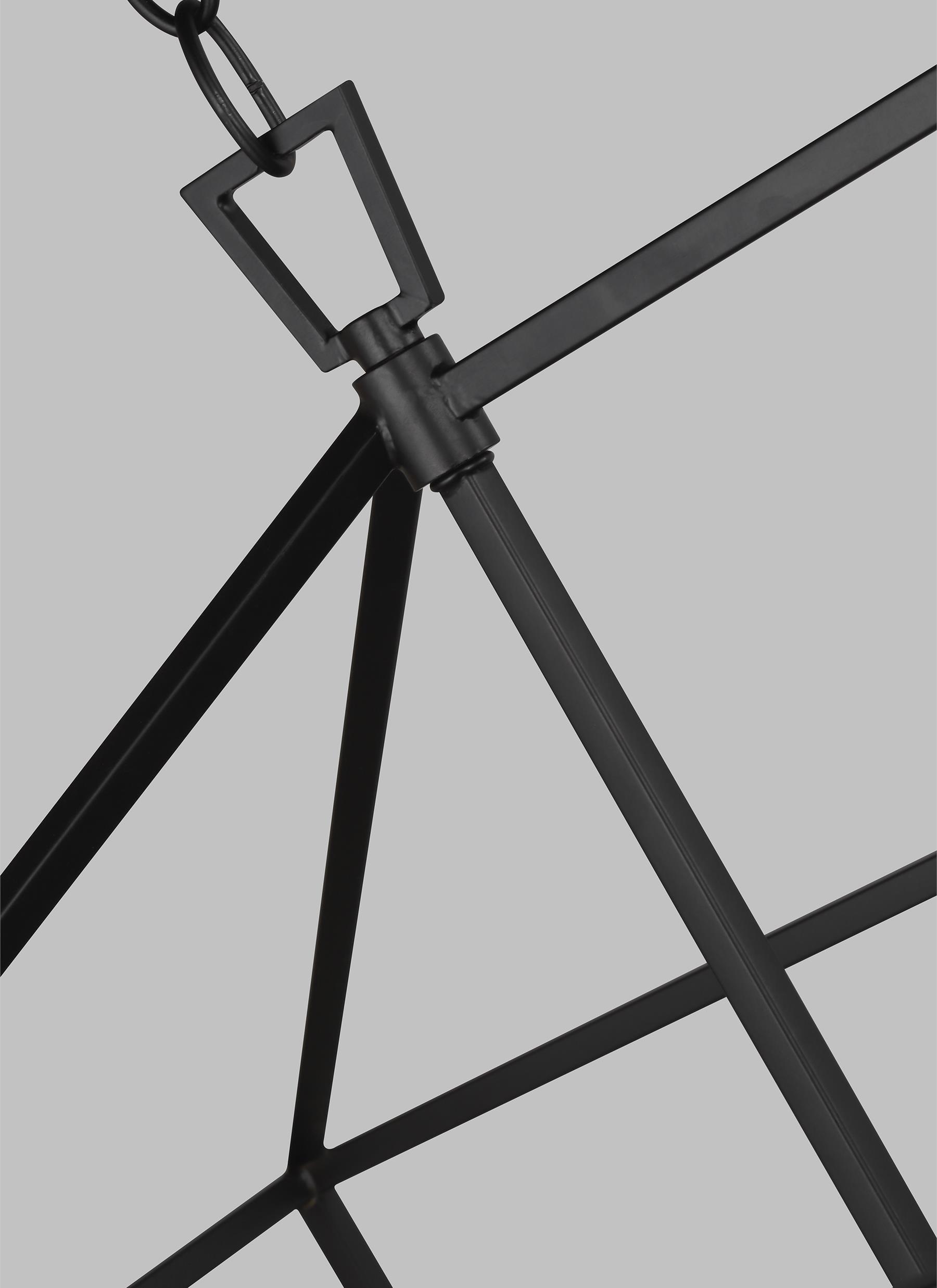 Gala Linear Chandelier - Black / 50"L