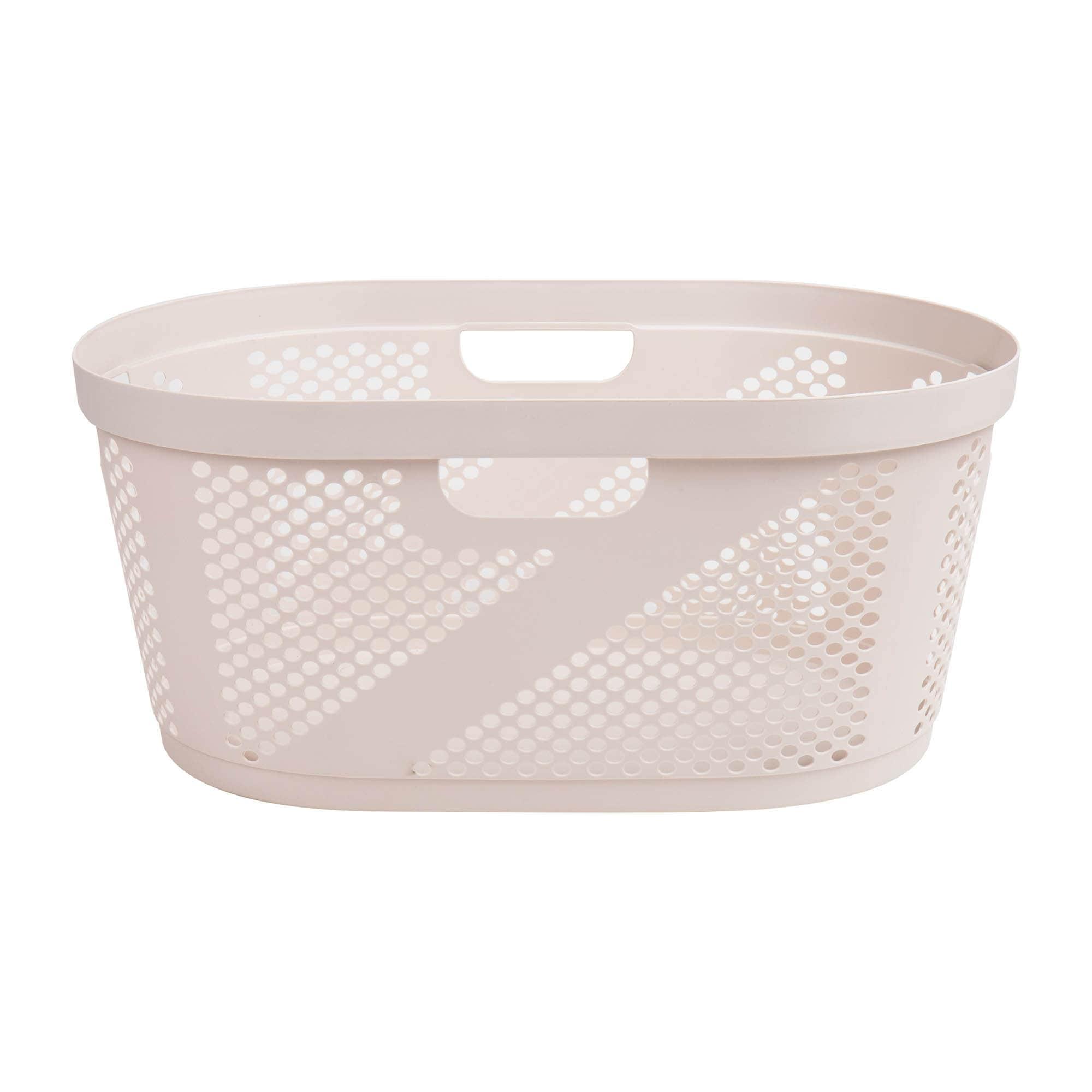 Mind Reader 40L Laundry Basket, Clothes Hamper, Ventilated, Plastic, 23"L x 14.5"W x 10.5"H, 2 Pack (Set of 2)