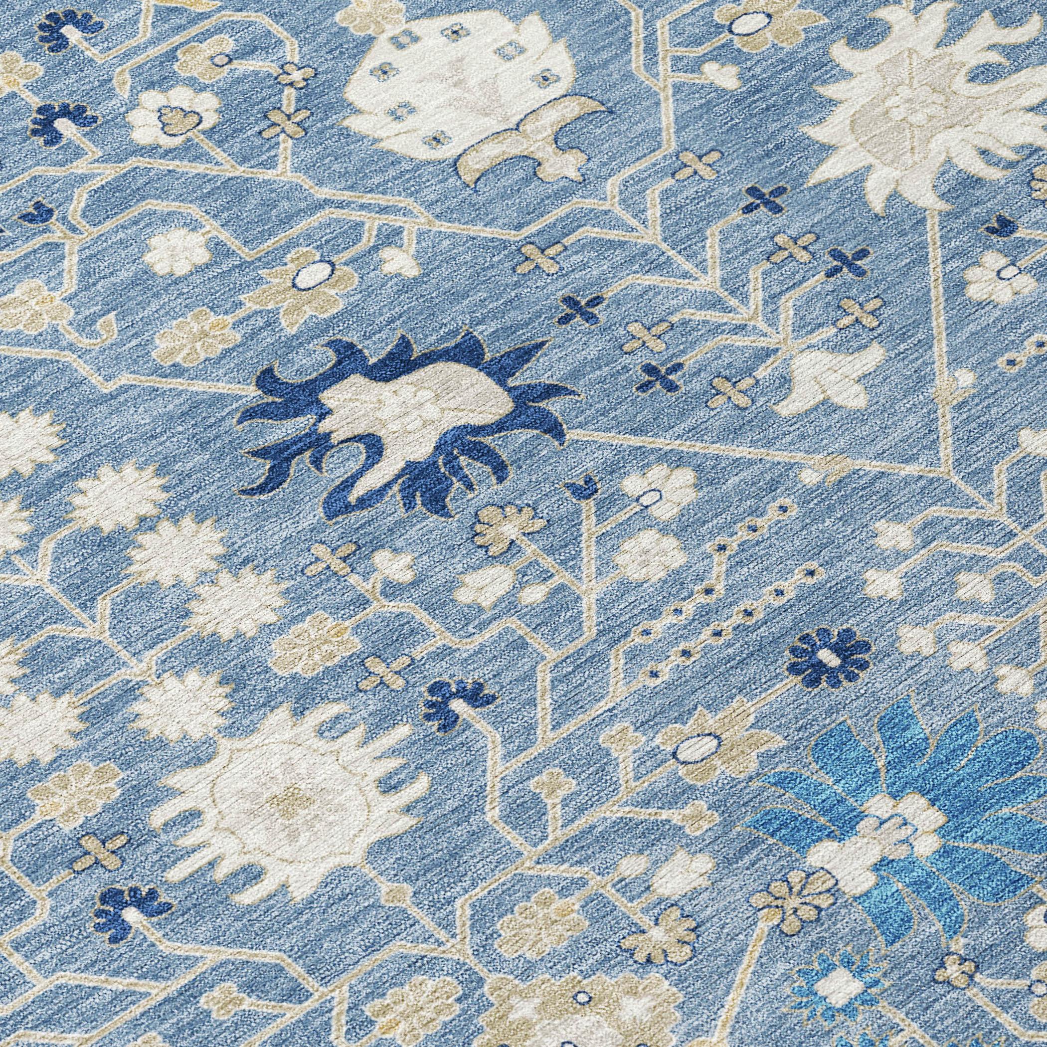 Addison Rugs Chantille Indoor/Outdoor Modern Abstract Denim Washable Rectangle Rug, 1'8" x 2'6"