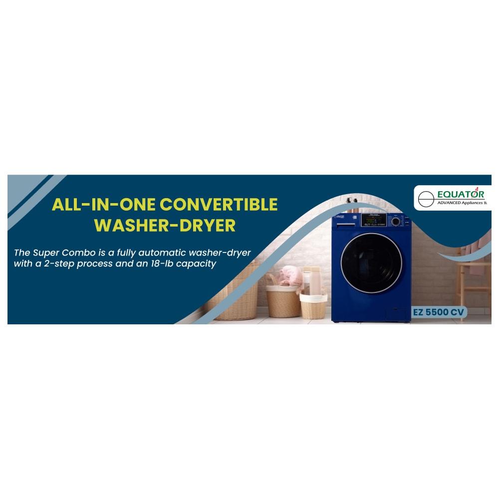 Equator All-In-One VENTED/VENTLESS Washer-Dryer 1.9cf/18lb SANITIZE 1400RPM 110V