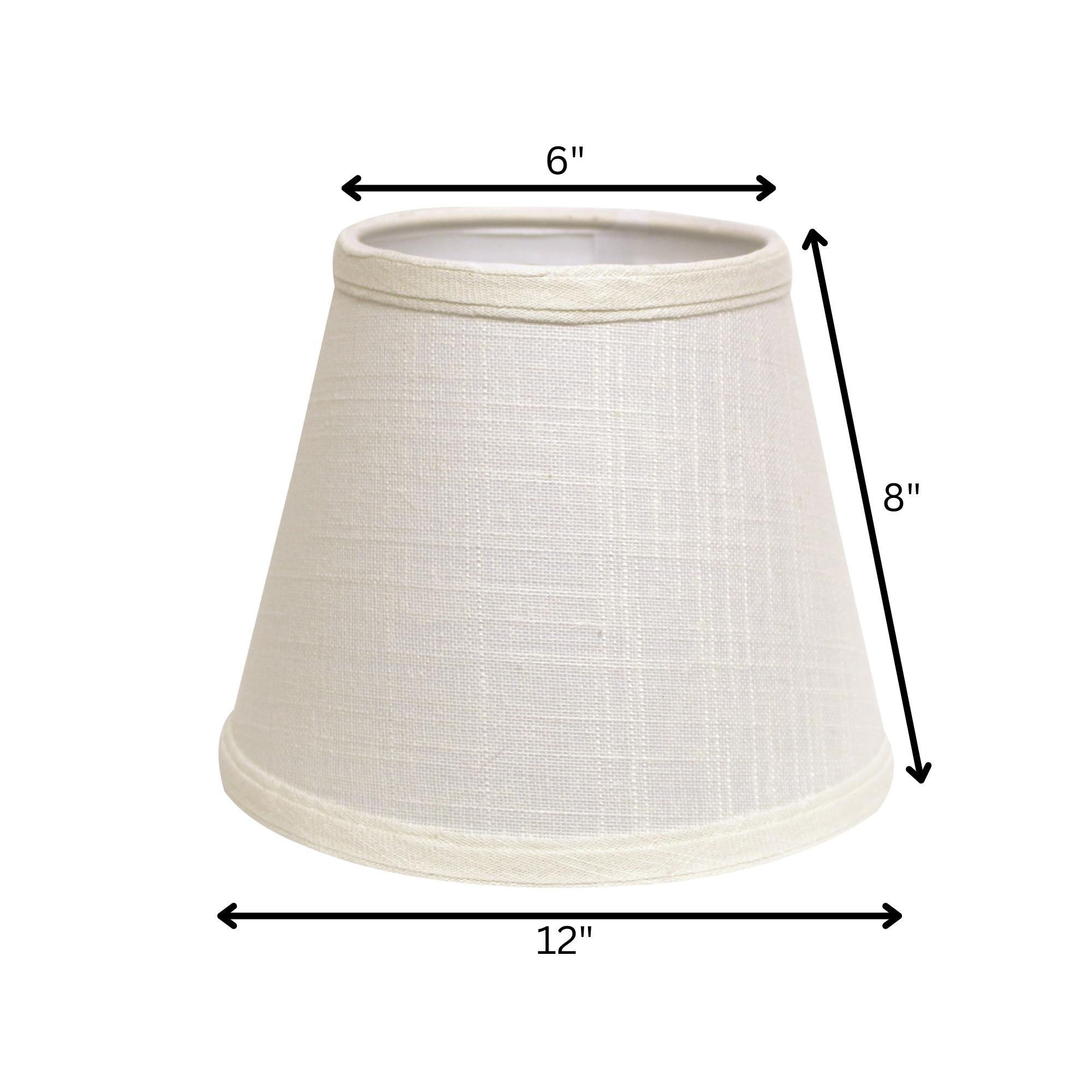 Hardback Lampshade Slant Empire White - Modern Lamp Shade for Table & Floor Lamps