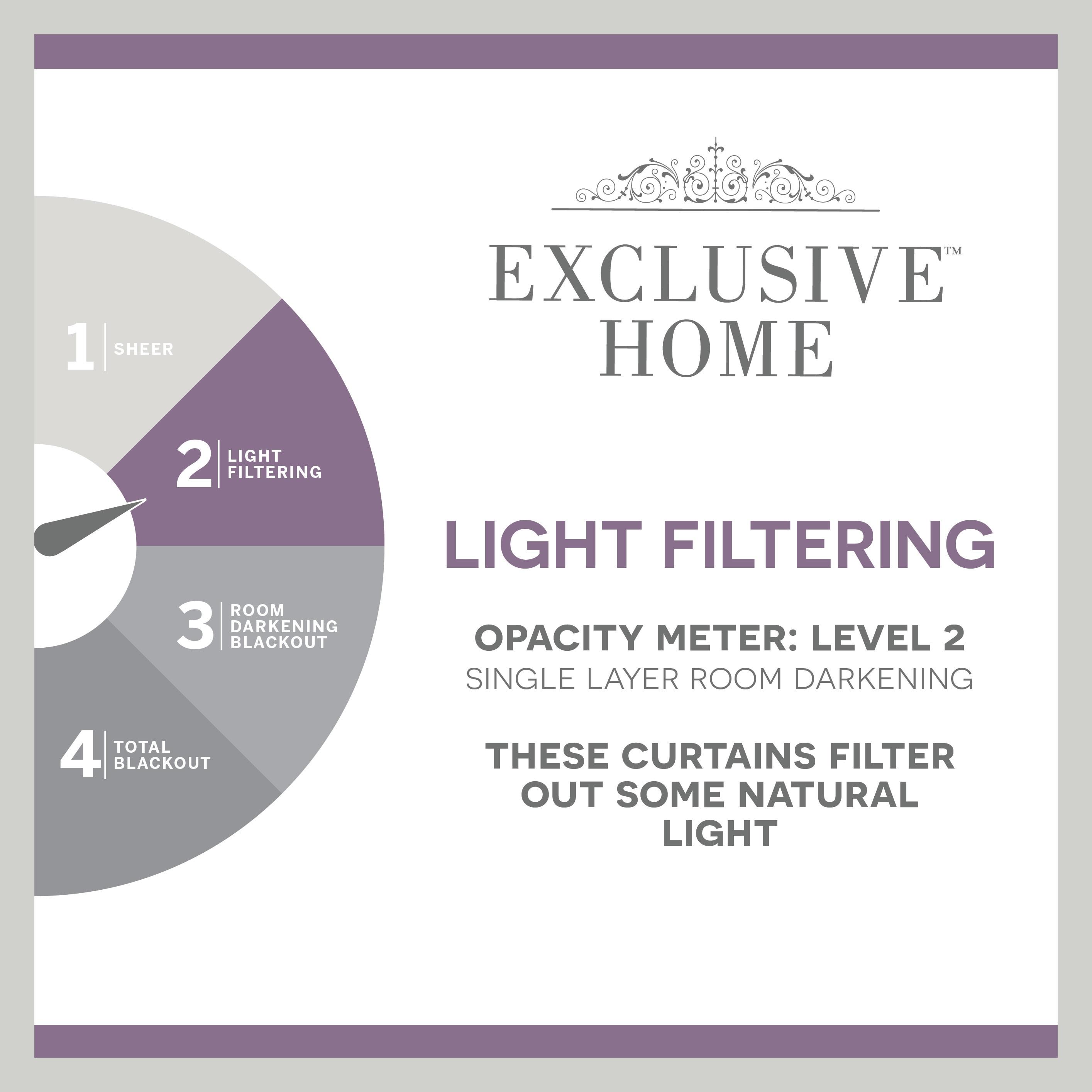 Set of 2 (63"x54") Loha Linen Grommet Top Light Filtering Curtain Panel Dove Gray - Exclusive Home: Modern Polyester