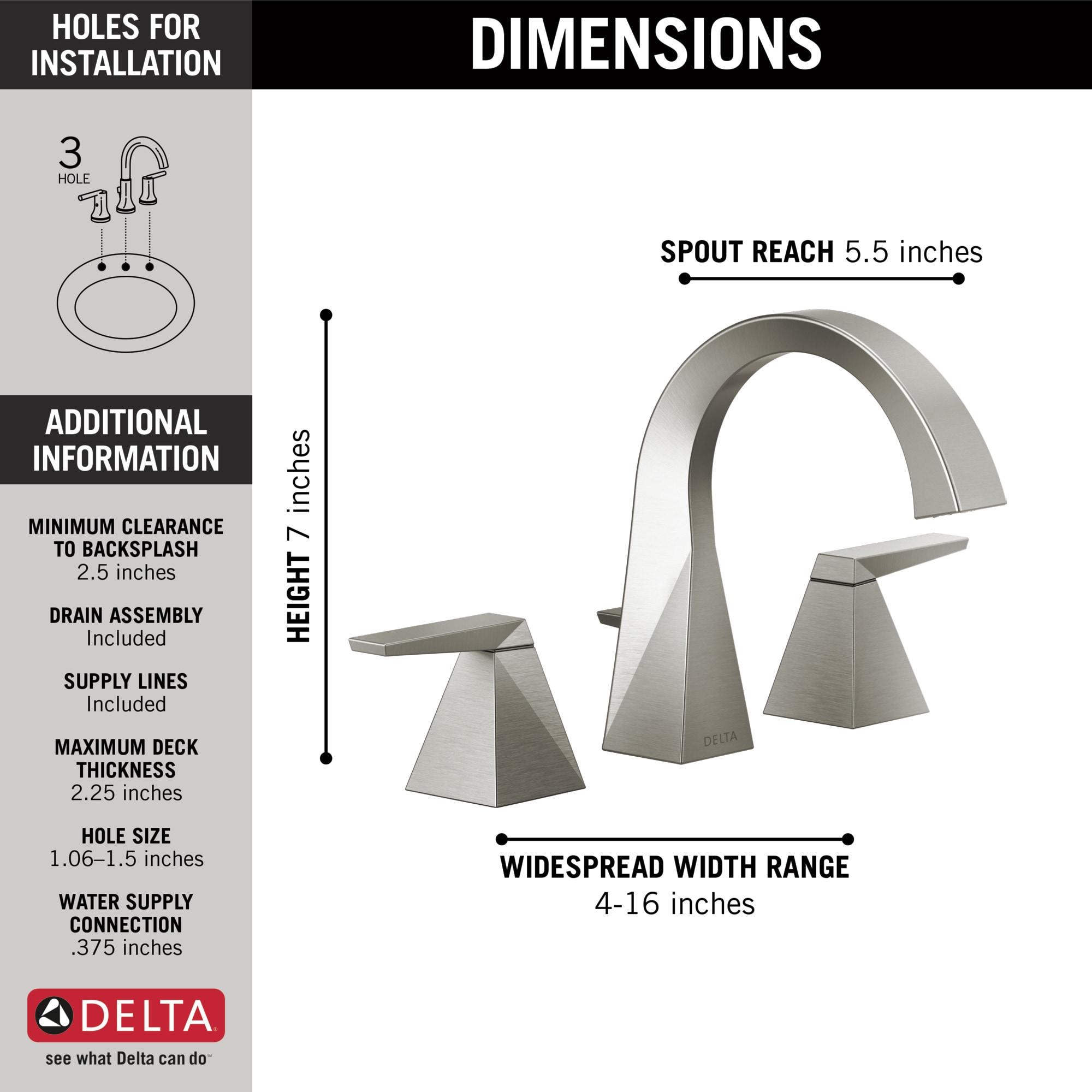 Two Handle Widespread Bathroom Faucet
