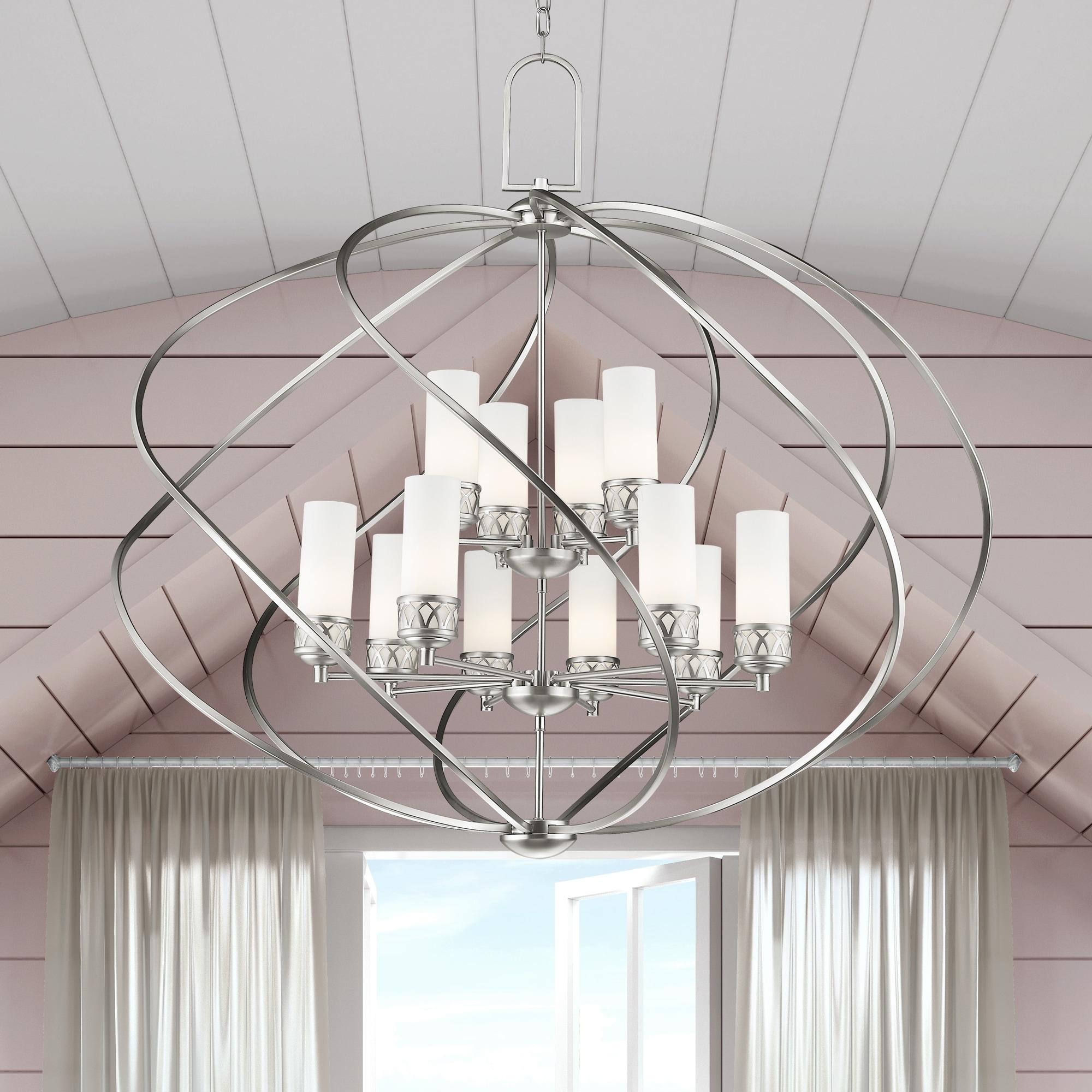 Livex Lighting Westfield Foyer Chandelier in Brushed Nickel