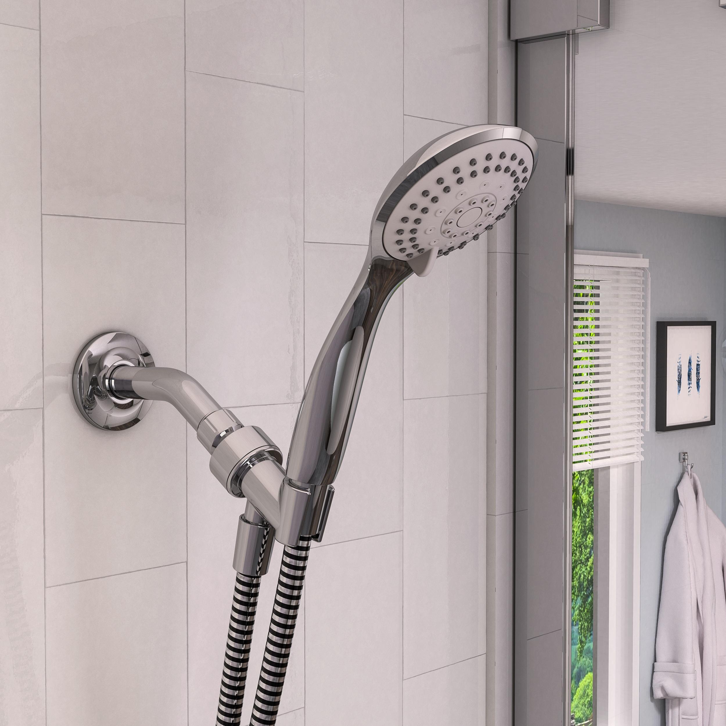 Keeney K744CP Stylewise 5 Function Handheld Shower Kit, Polished Chrome