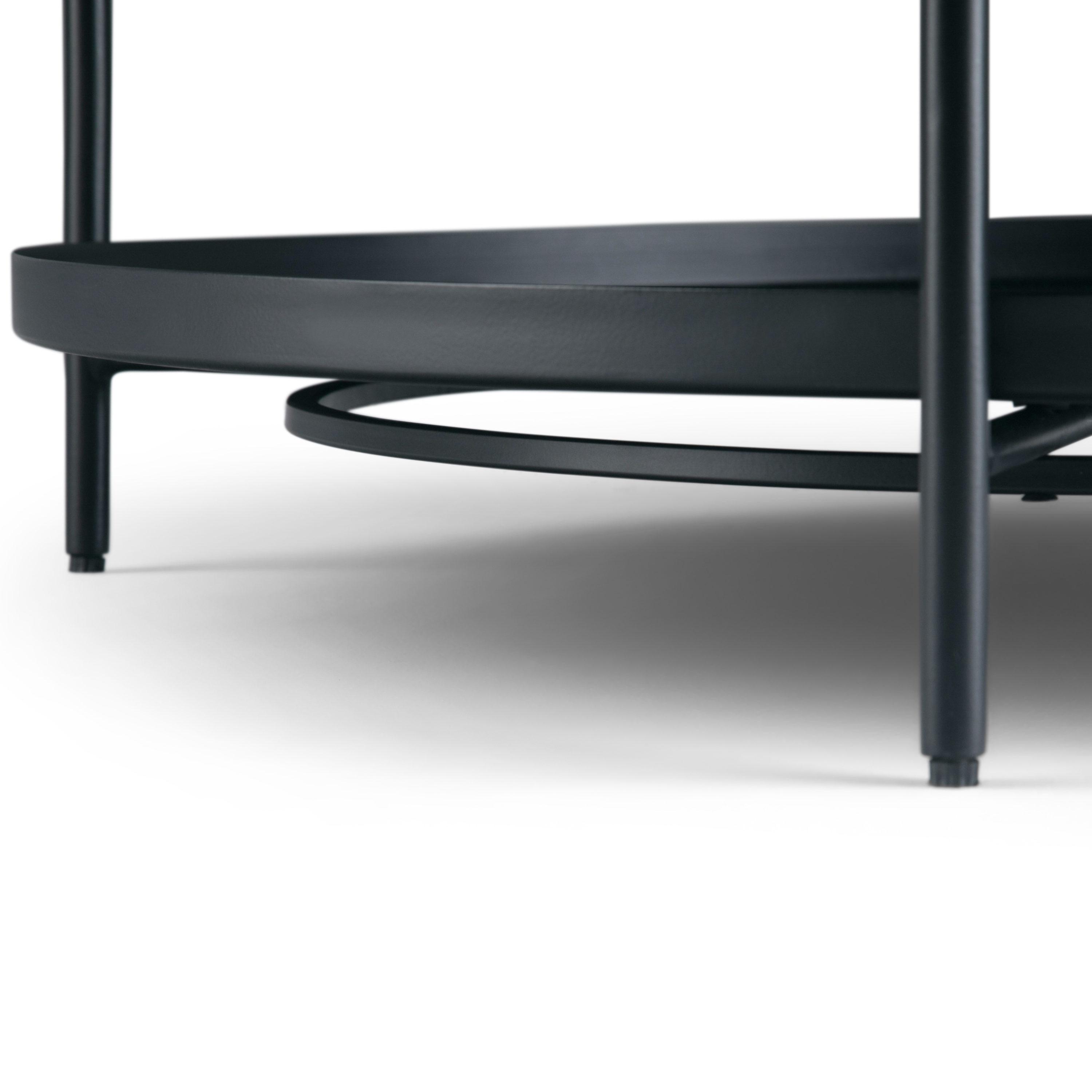 Simpli Home Monet Industrial 32 " Metal Metal Coffee Table in Black