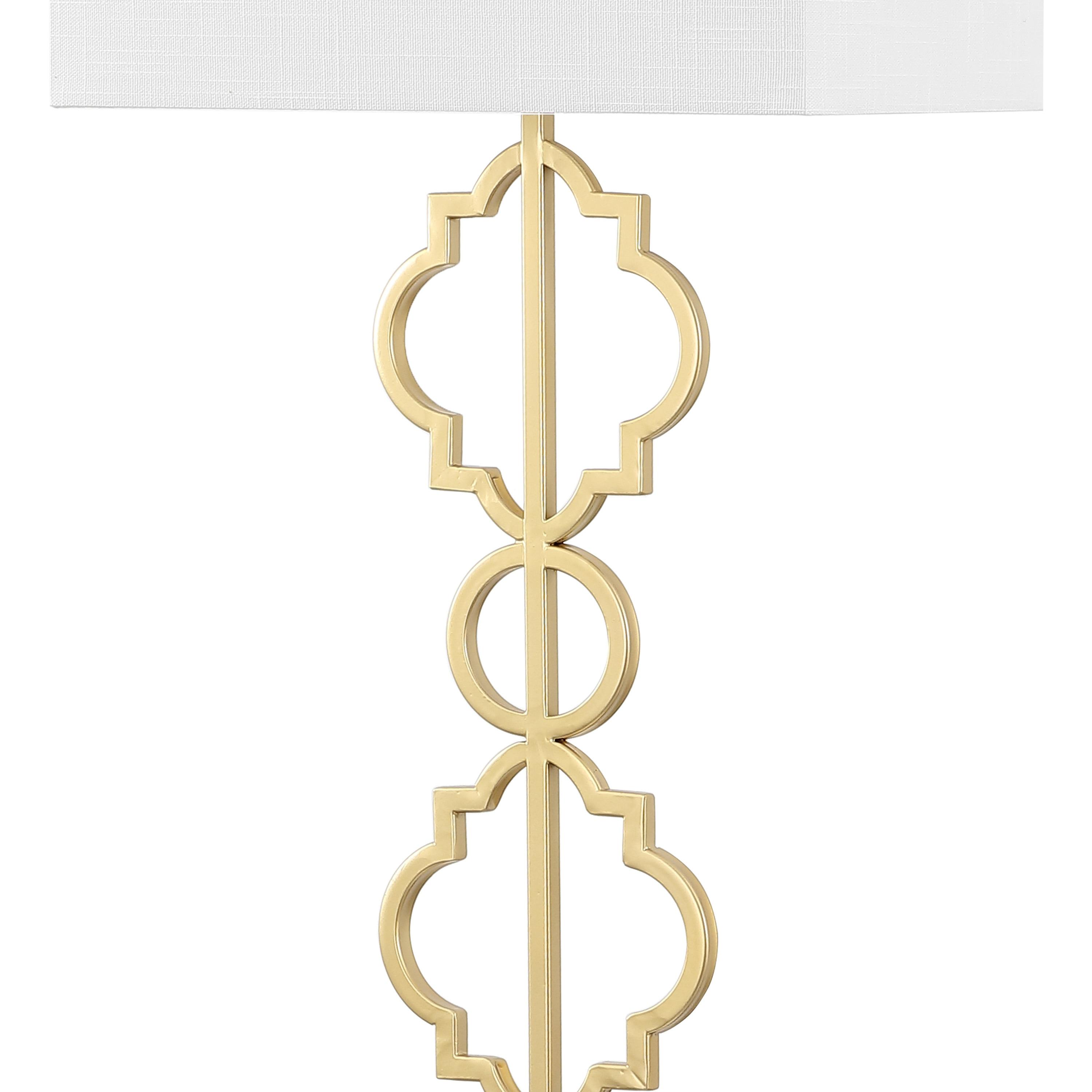 Jonathan Y Selina Iron Ogee Trellis Modern Led Floor Lamp