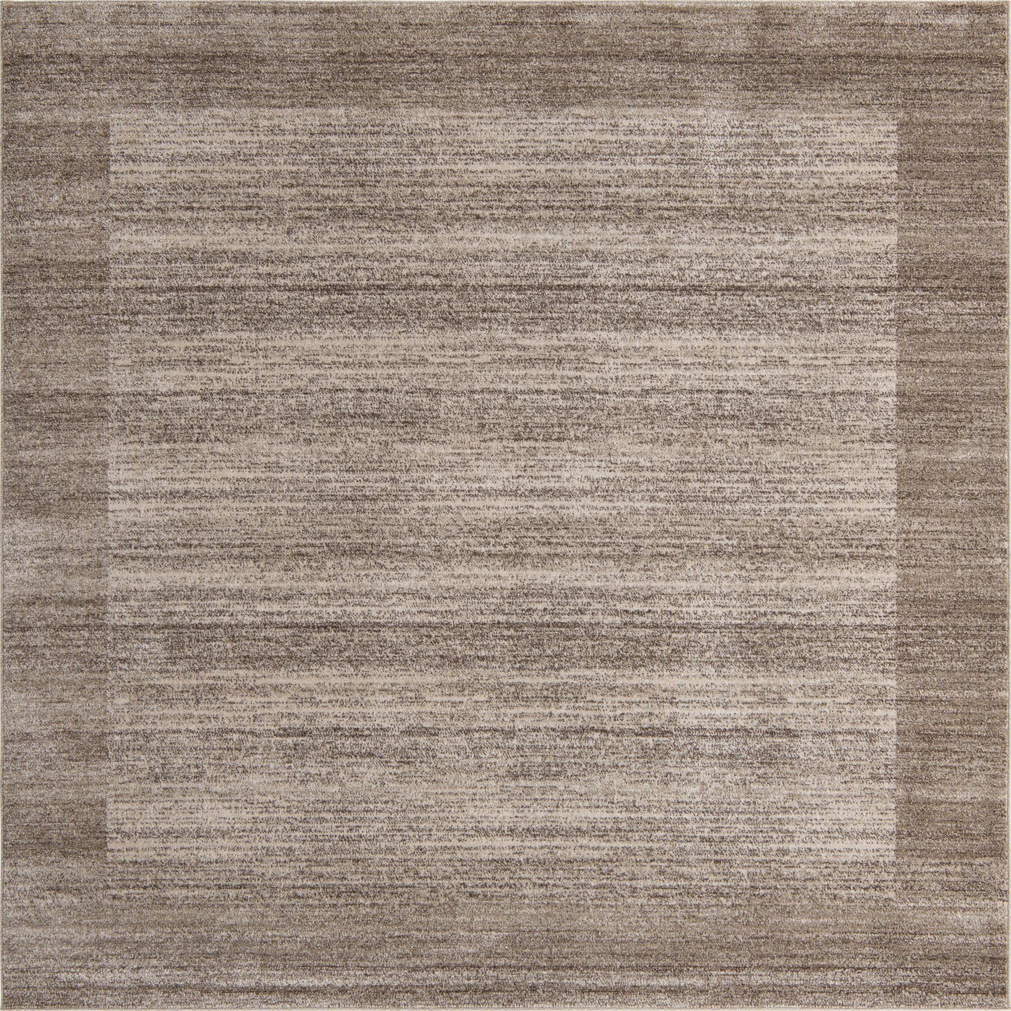 Unique Loom Abigail Del Mar Area Rug , 8'x8' Square ,Beige