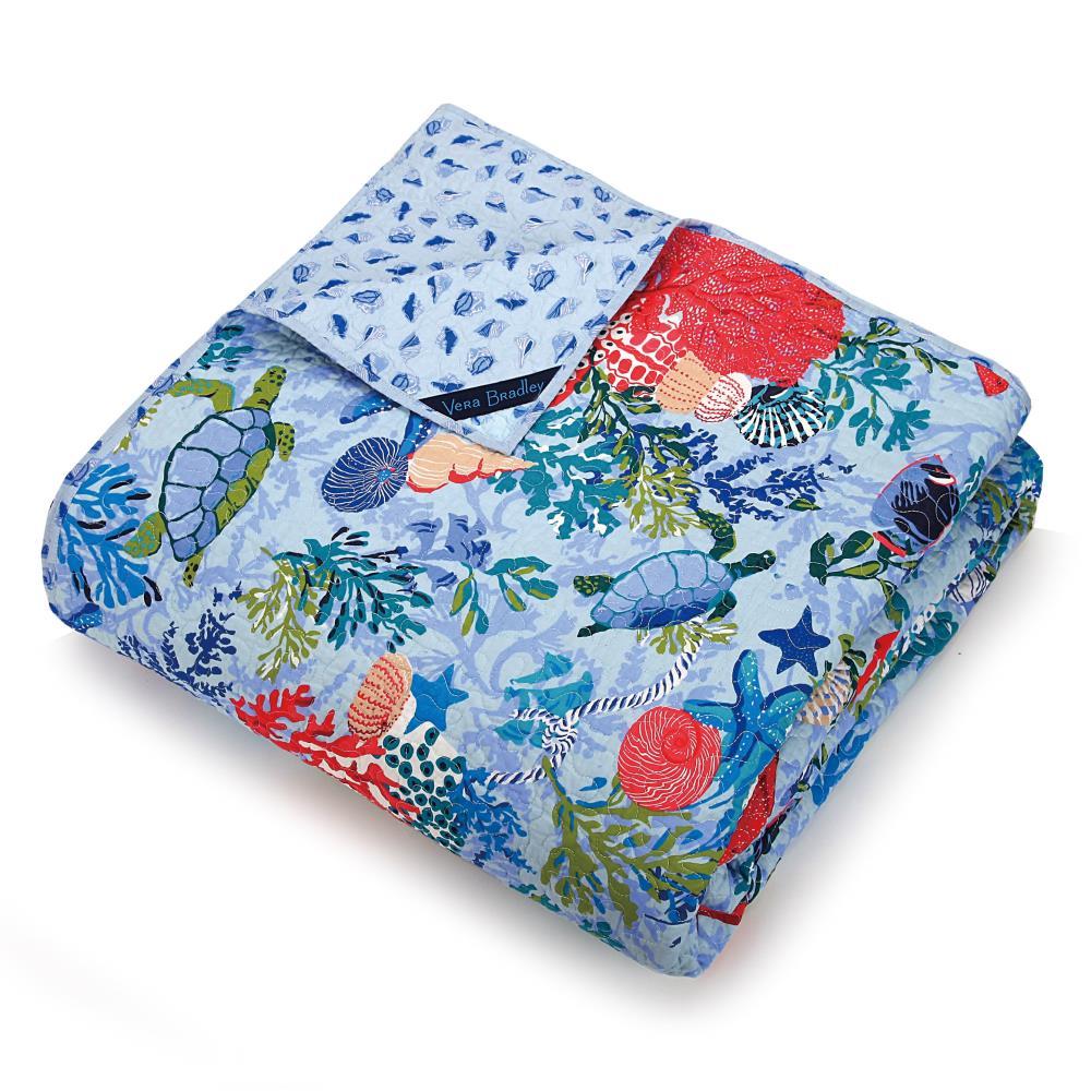 Vera Bradley Shore Thing 100% Cotton Reversible Coastal Quilt
