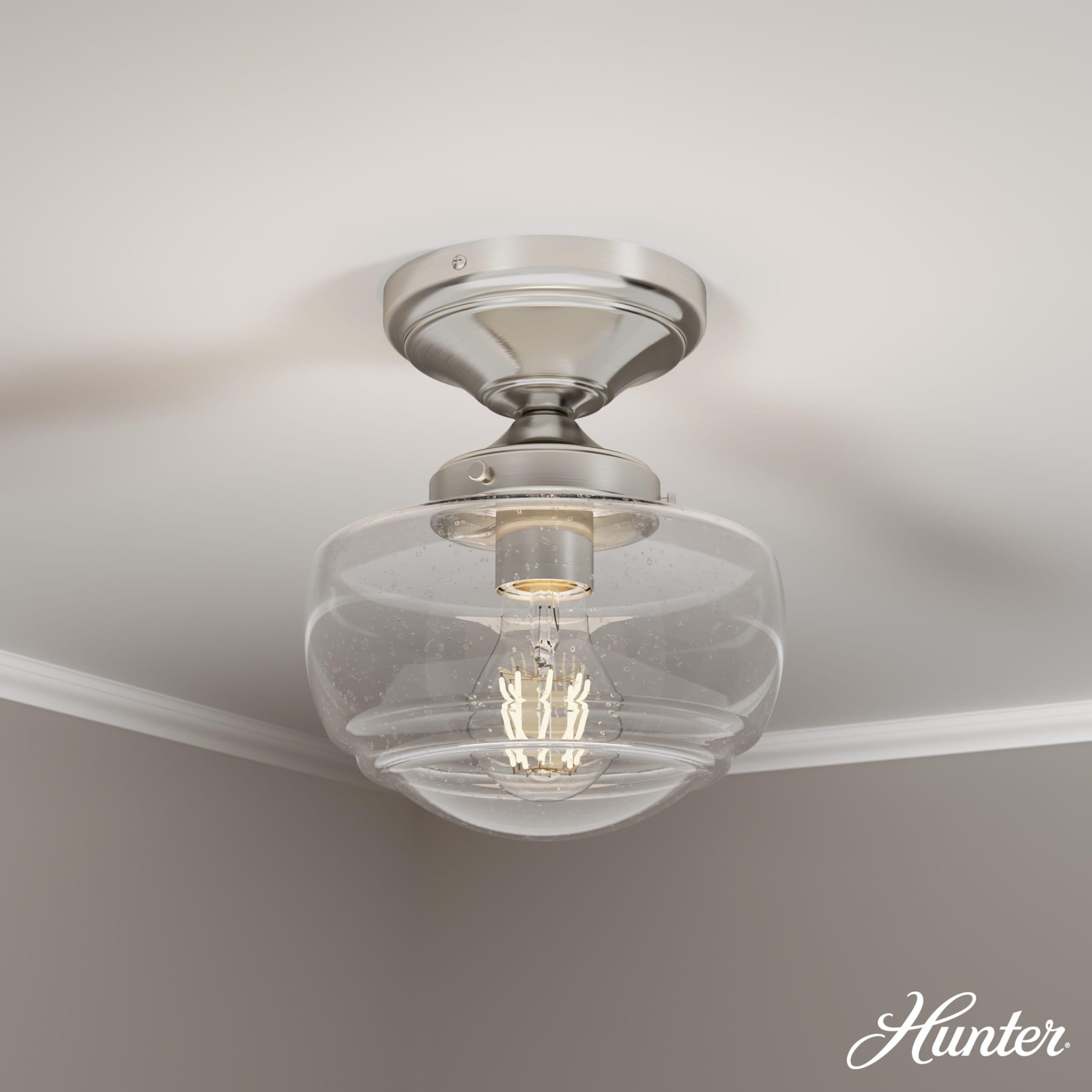 Hunter Fan Hunter Saddle Creek 1 Light Mini Flush Mount Ceiling Light Fixture
