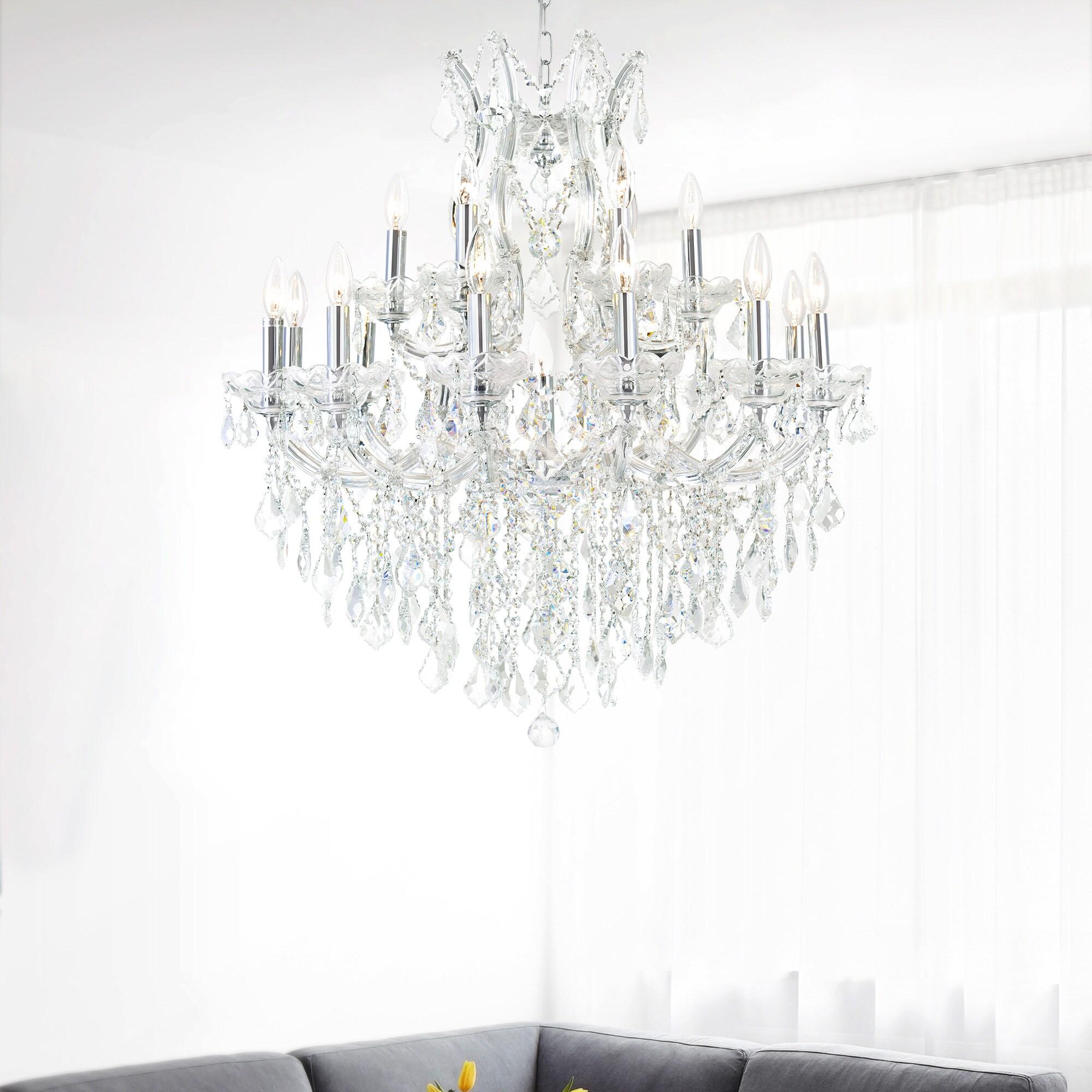 Maria Theresa 19-Light Chrome Crystal Chandelier