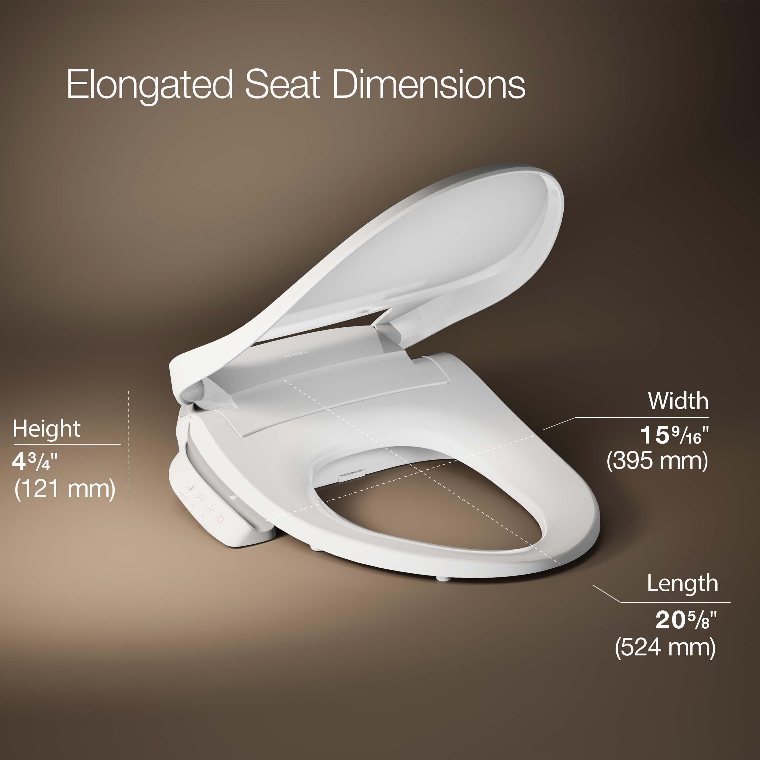 PureWash E545 Elongated Heated Bidet Toilet Seat, Electric Bidets for Existing Toilets