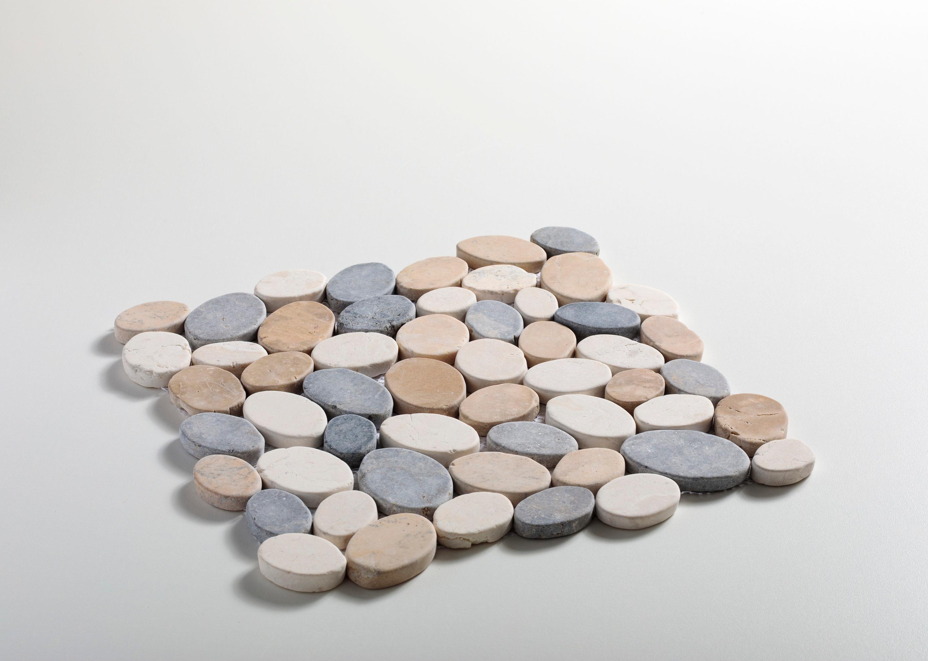 Cruz Bay Studio Natural Stone Pebbles Mosaic Wall & Floor Tile