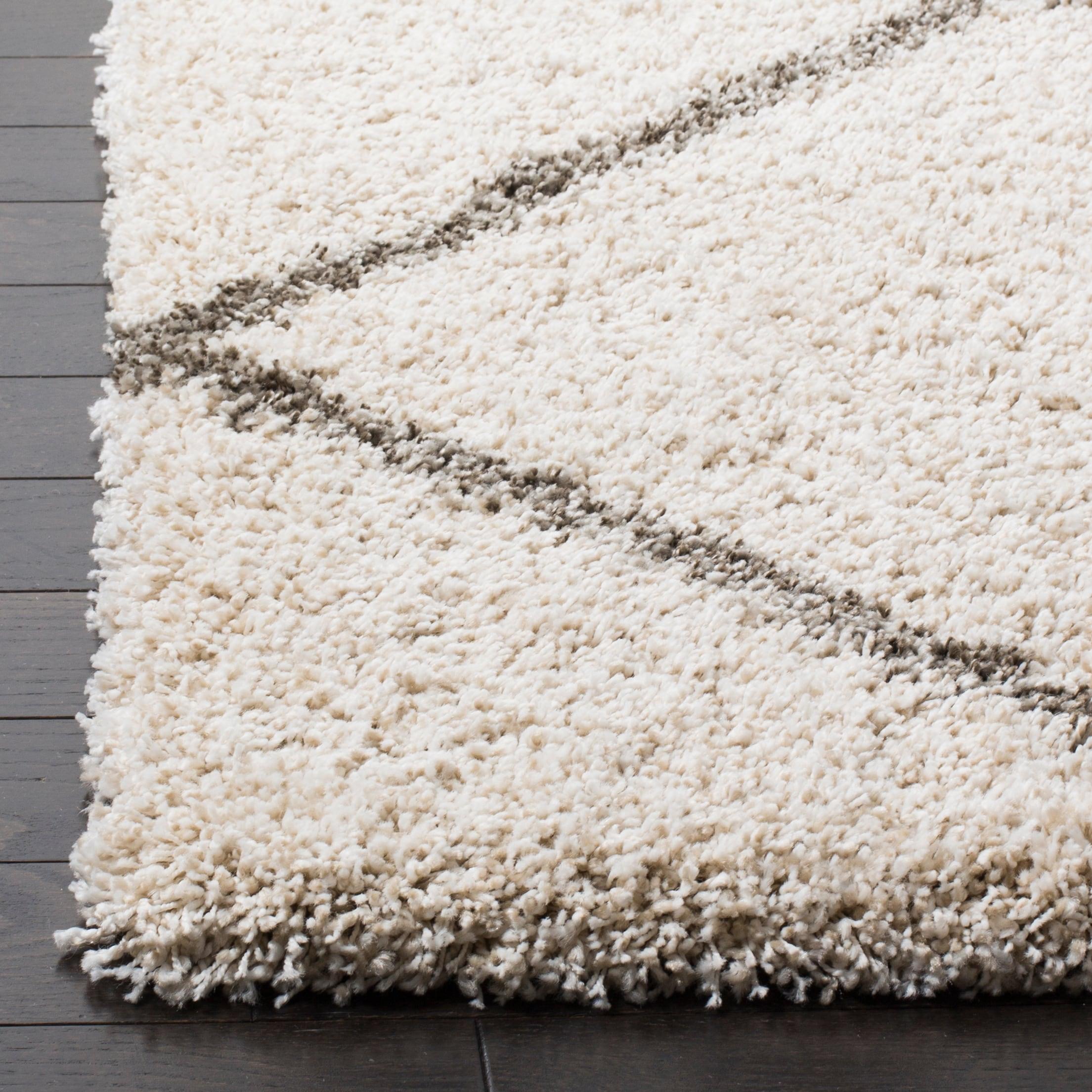 Hudson Shag SGH281 Power Loomed Indoor Area Rug - Ivory/Grey - 9'x12' - Safavieh
