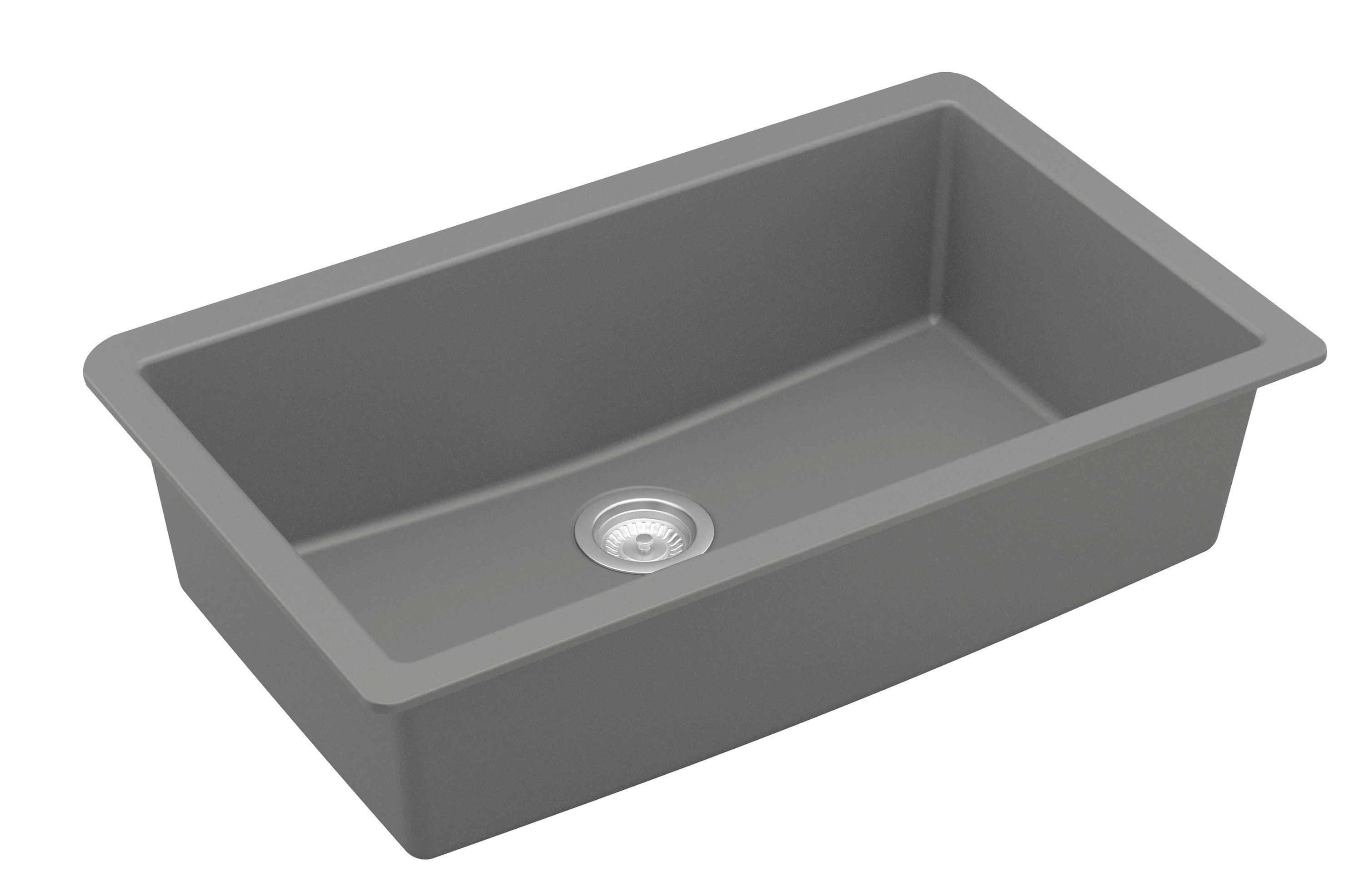 Karran Quartz 32-1/4'' X 19-1/4'' Large Single Bowl Undermount Kitchen Sink