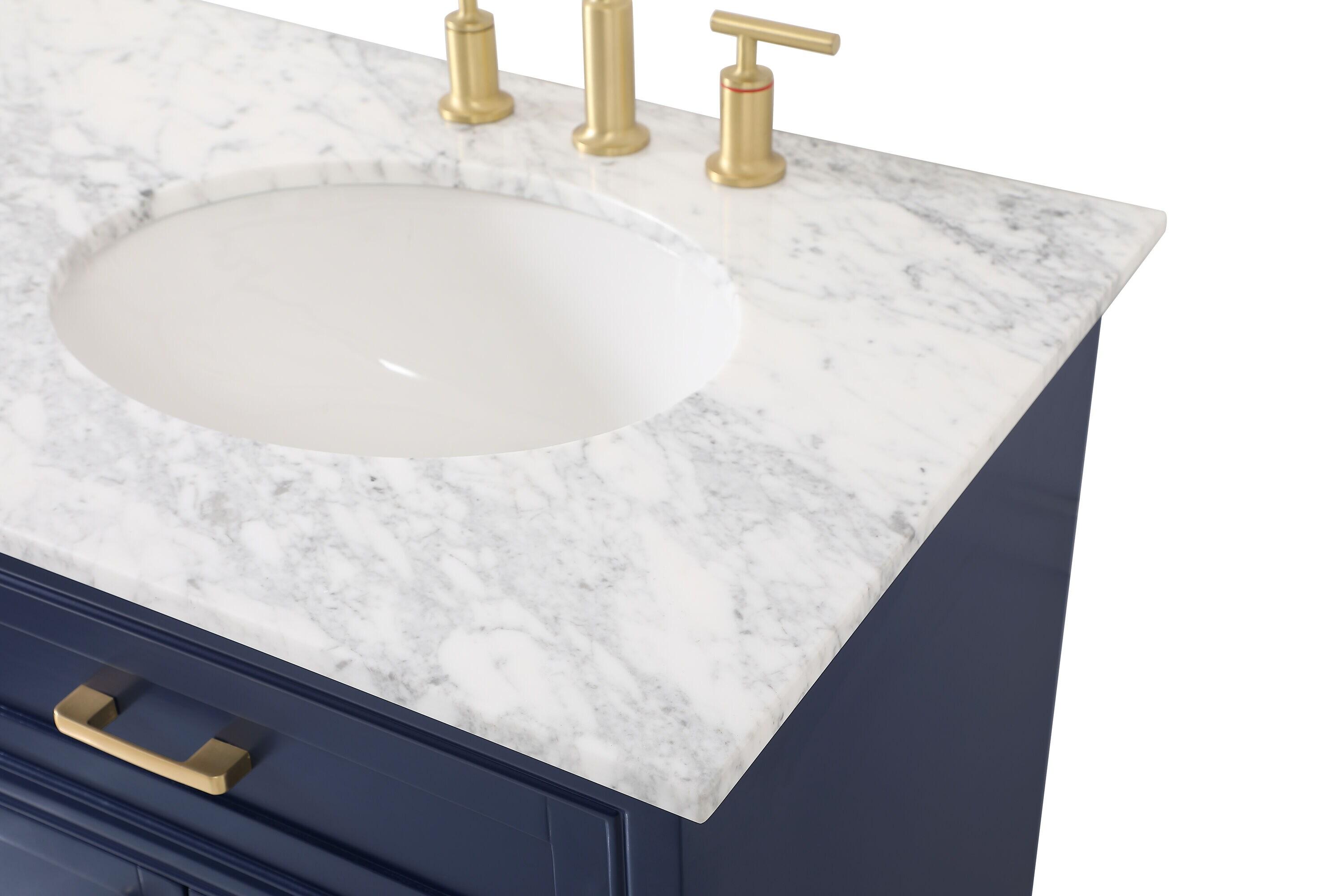 Etta Avenue™ Lydie 60'' Double Bathroom Vanity with Marble Top