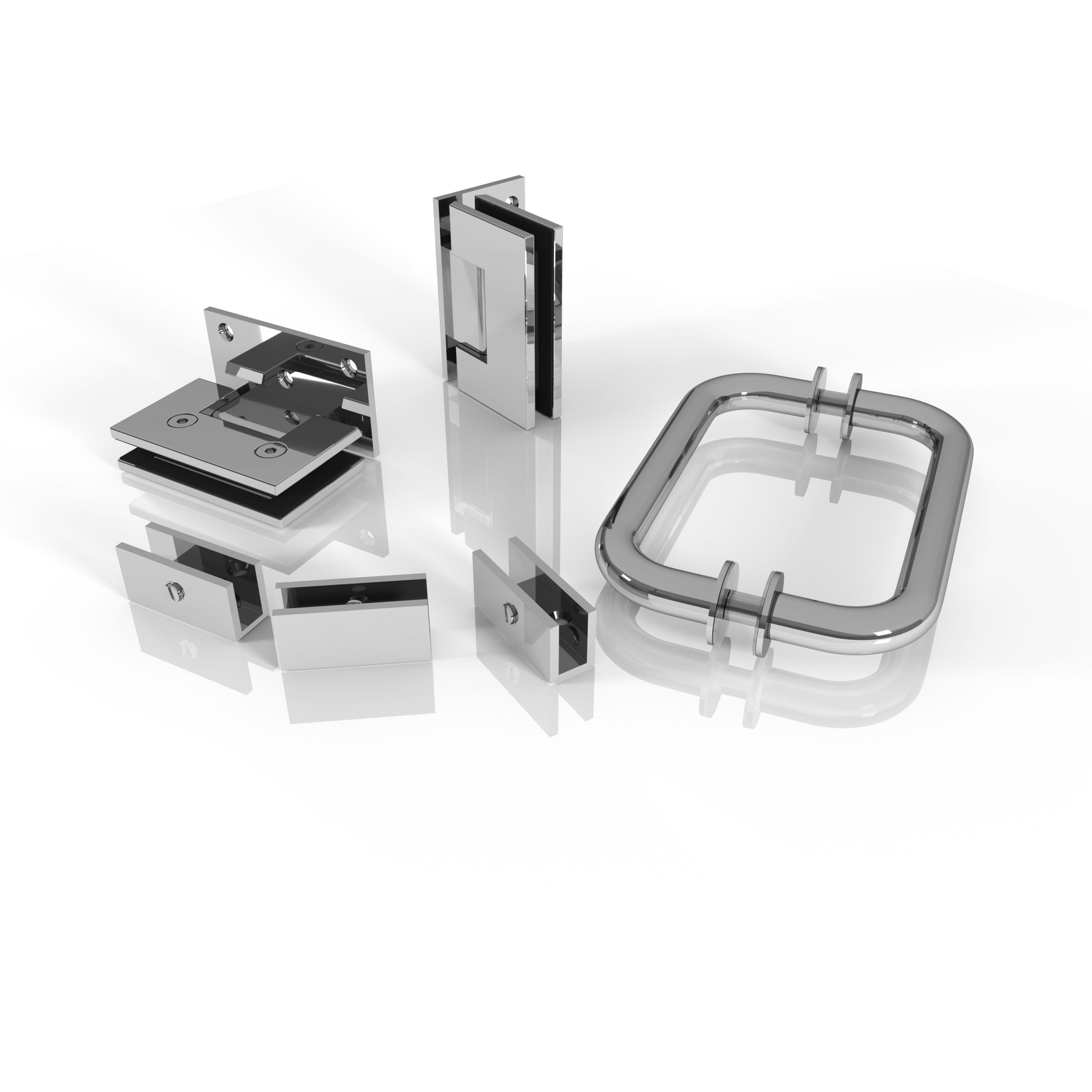 58 in. x 78 in. Fully Frameless Wall Hinge Shower Door