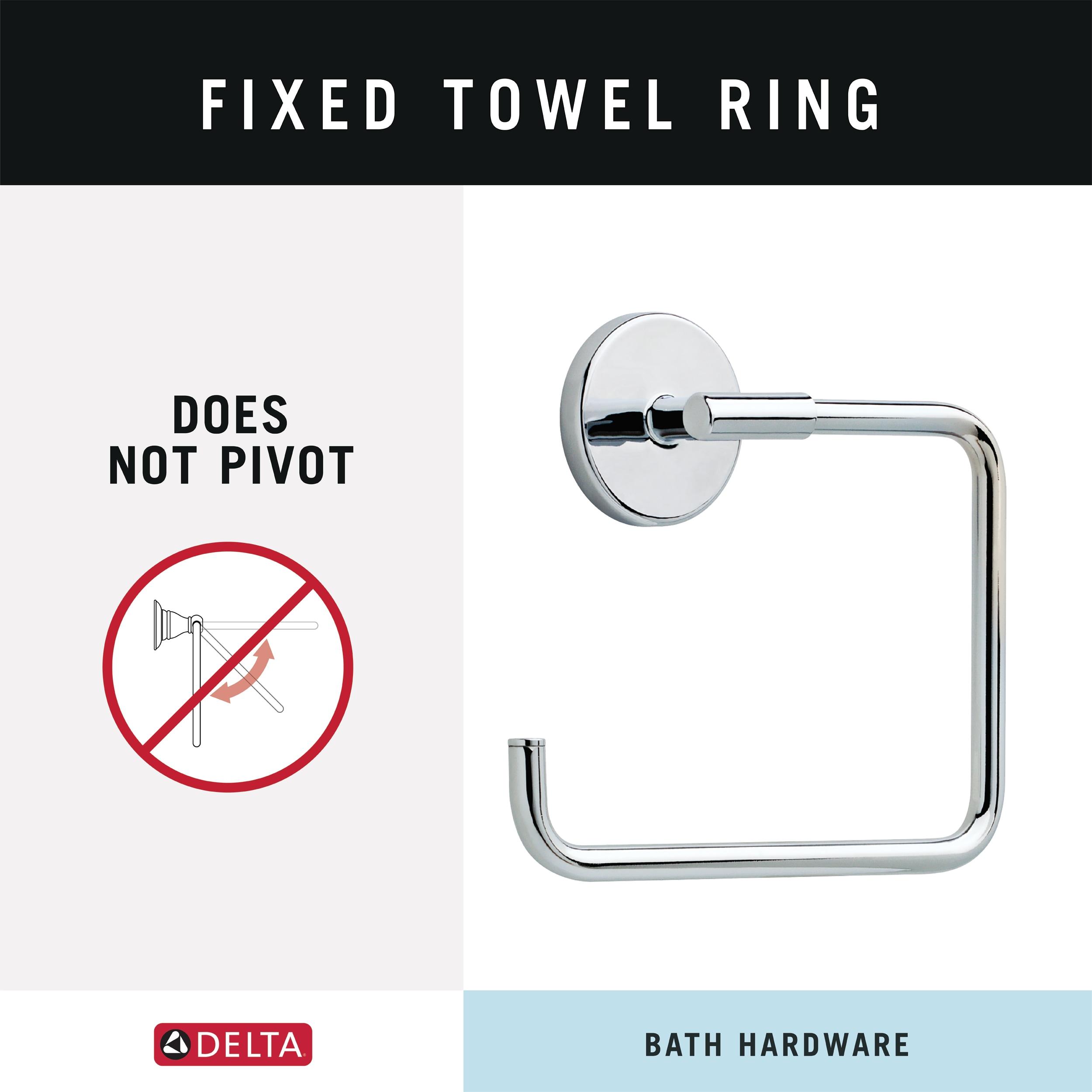 Trinsic Wall Mount Square Open Towel Ring Bath Hardware Accessory