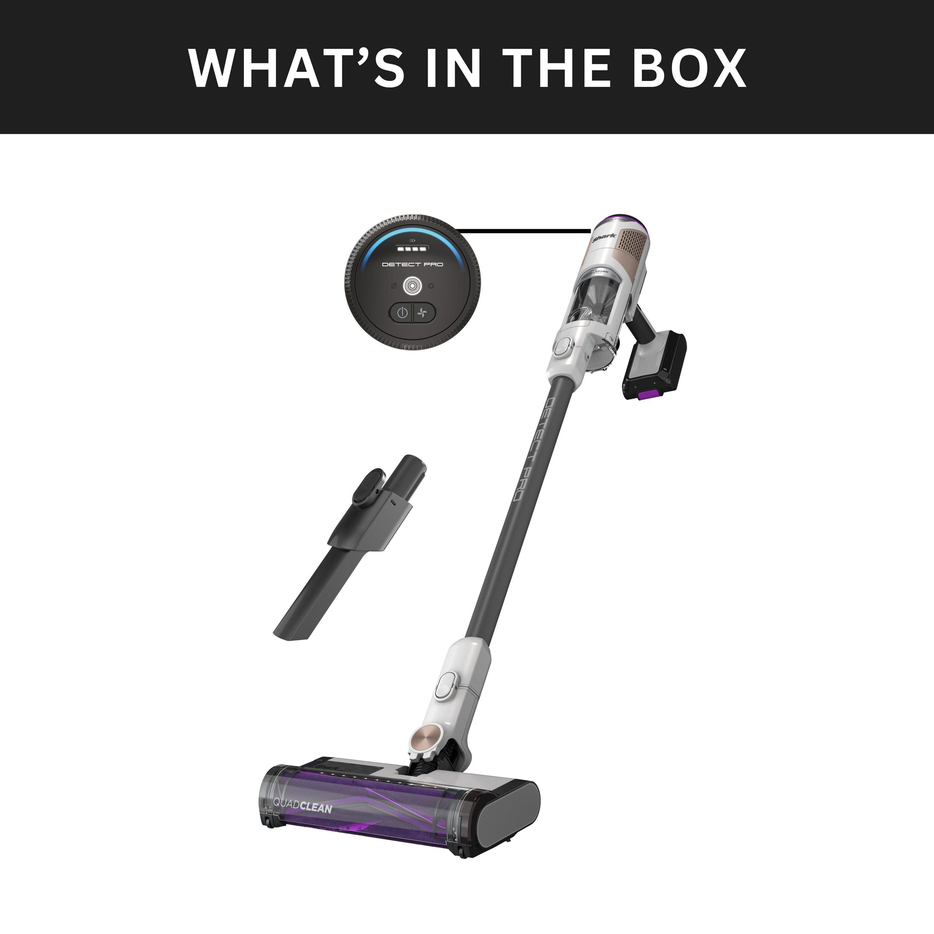 Shark IW1111 Shark Detect Pro Lightweight Cordless Vacuum Cleaner with HEPA Filter, Portable Handheld Attachment, Crevice Tool, Rechargeable Multi-Surface Stick Vacuum for Household Pet Hair, Dark Grey