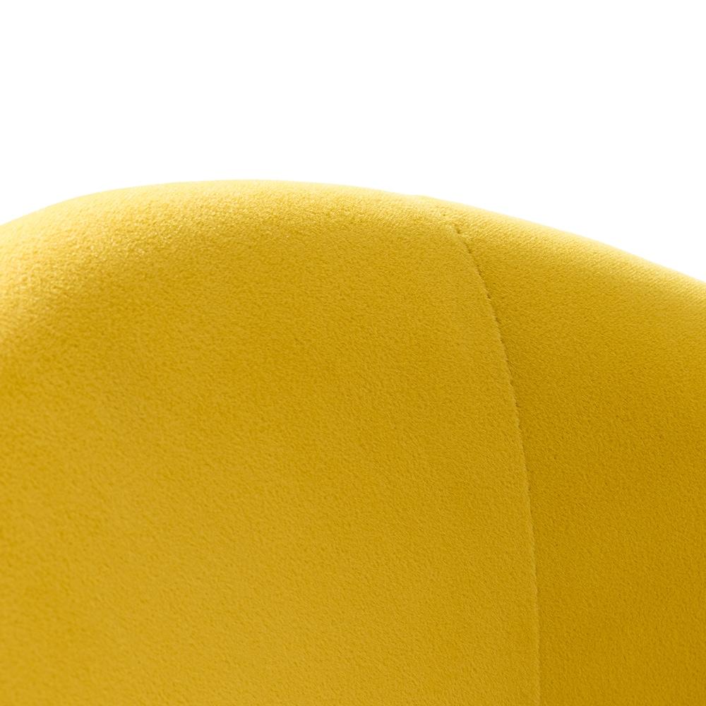 Velvet Home Office Chair for Teens, Adjustable Height & 360° Swivel Cute Computer Task Chair, Yellow