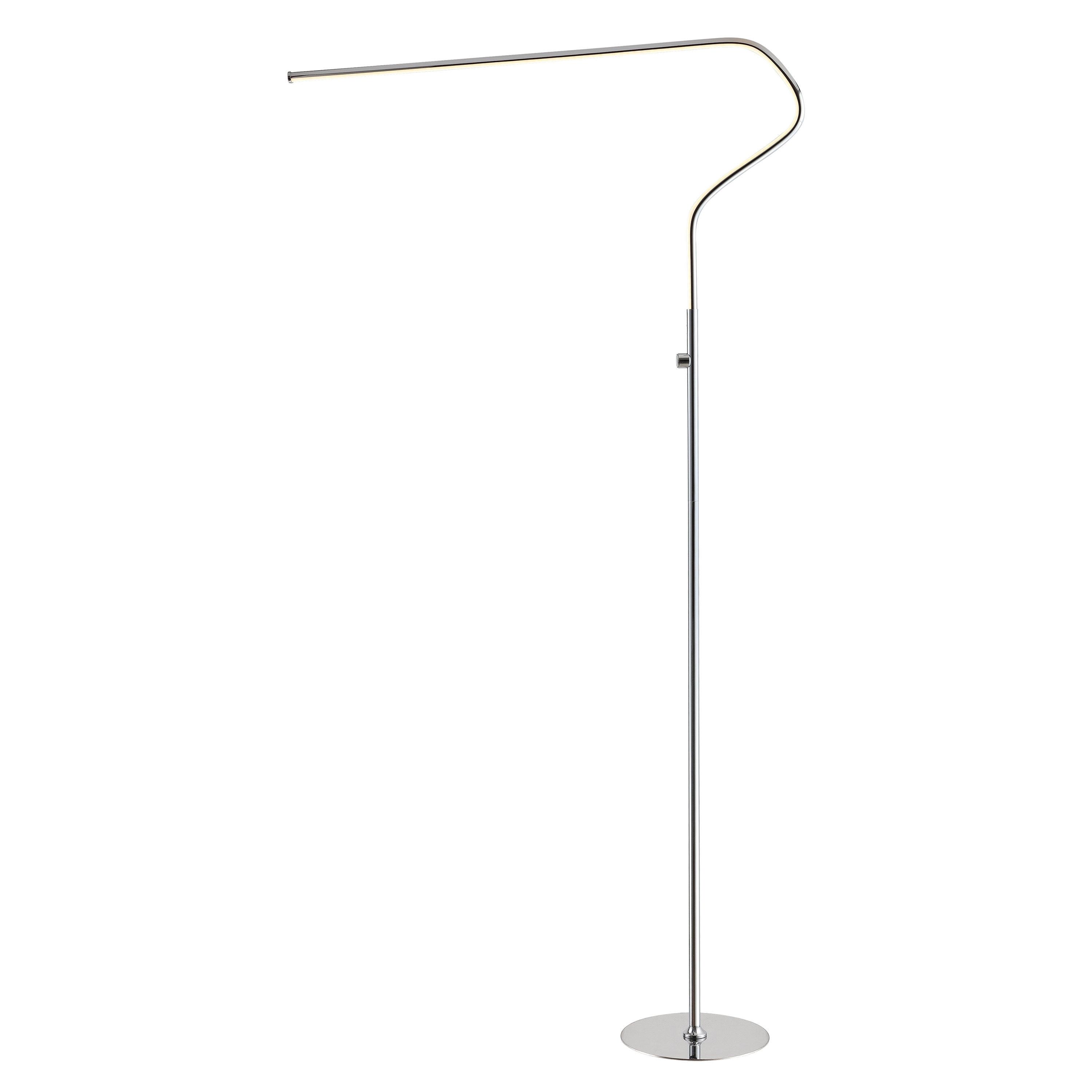 JONATHAN Y JYL7020A Julian 65.25" Integrated LED Metal Floor Lamp, Minimalistic, Modern, Contemporary for living room, dinning room, bedroom, office, Chrome