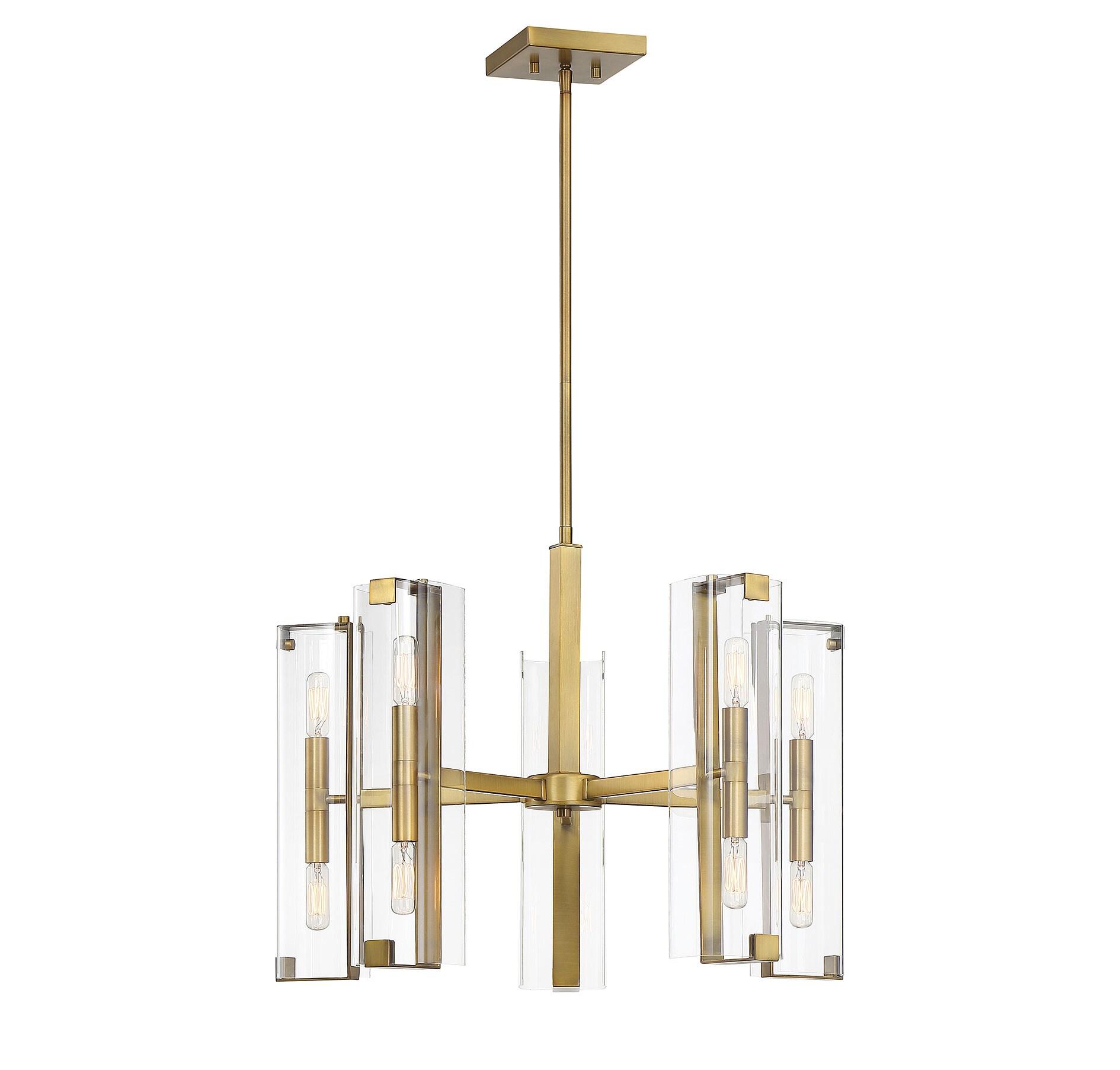 Savoy House Winfield 10 - Light Chandelier in  Warm Brass