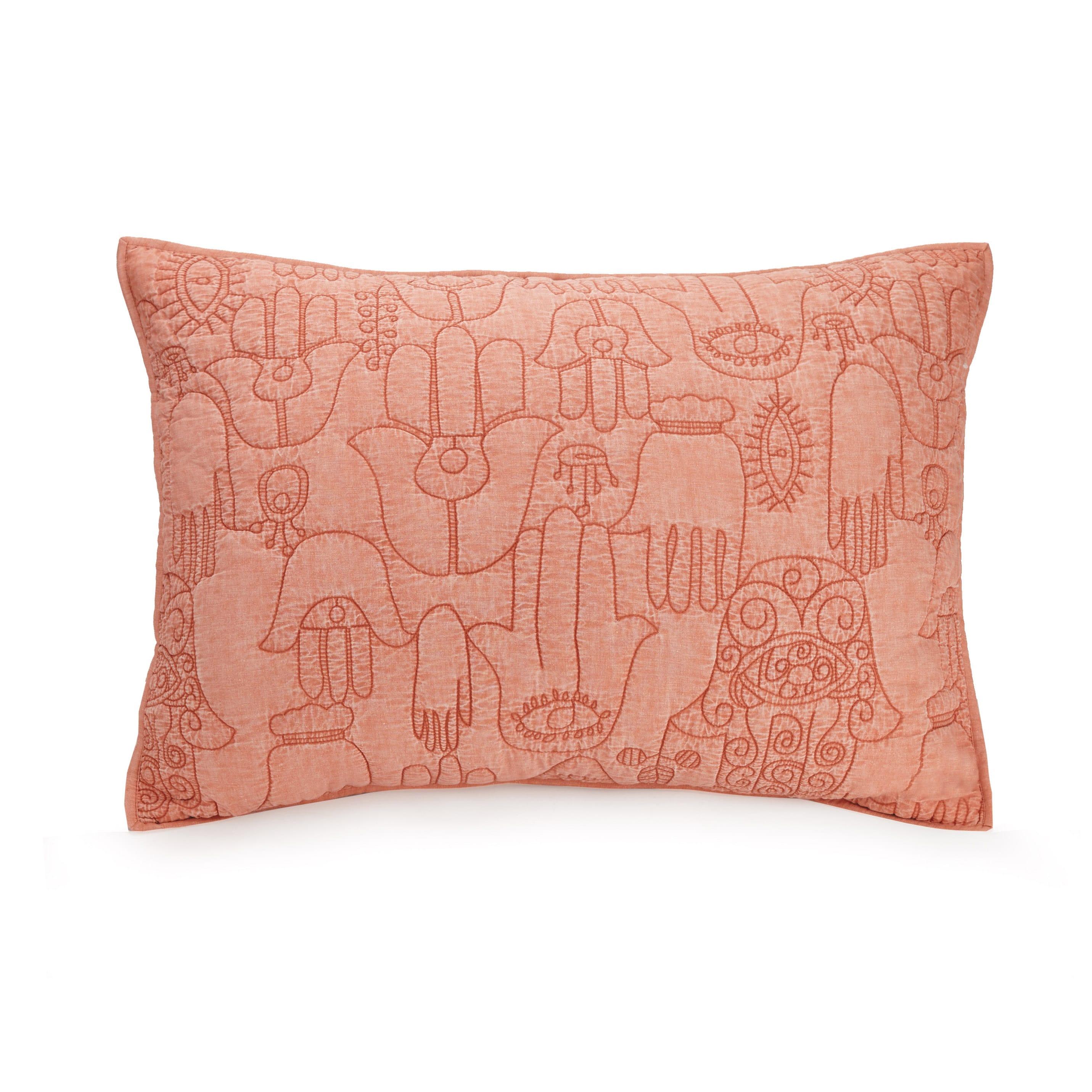 Jungalow Hamsa Solid Embroidered 3-Piece Quilt Set