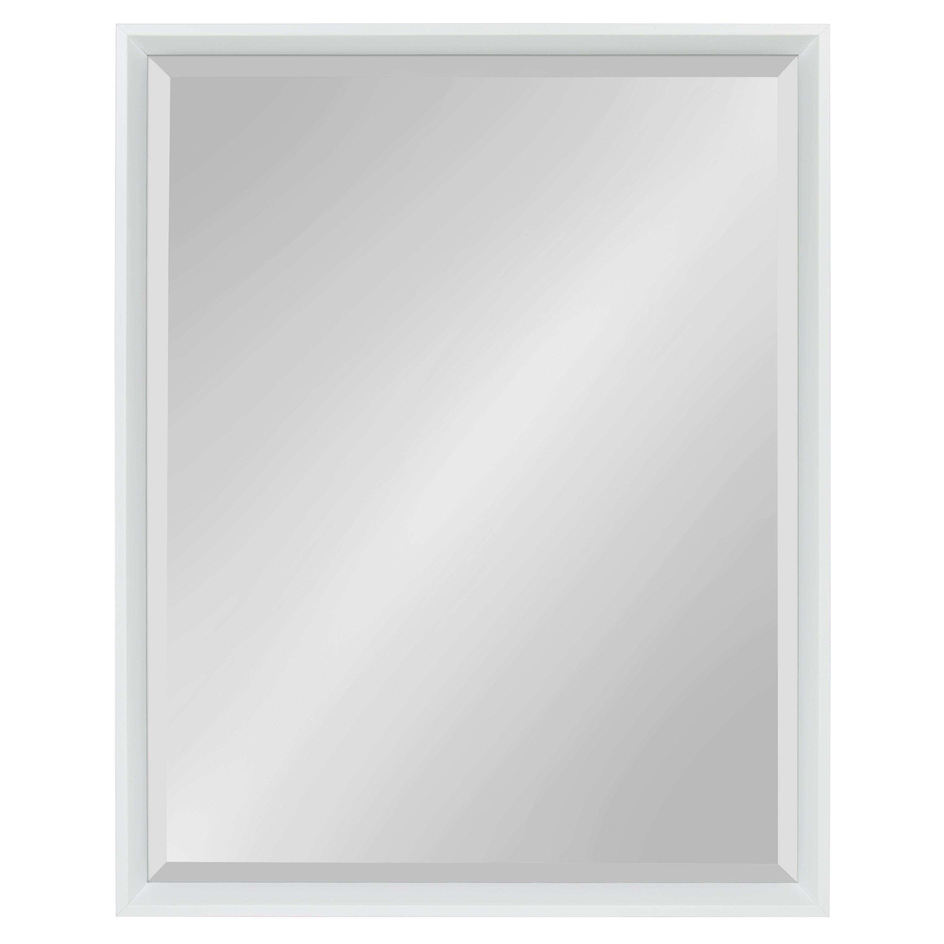 24" x 30" Calter Framed Wall Mirror White - Kate and Laurel