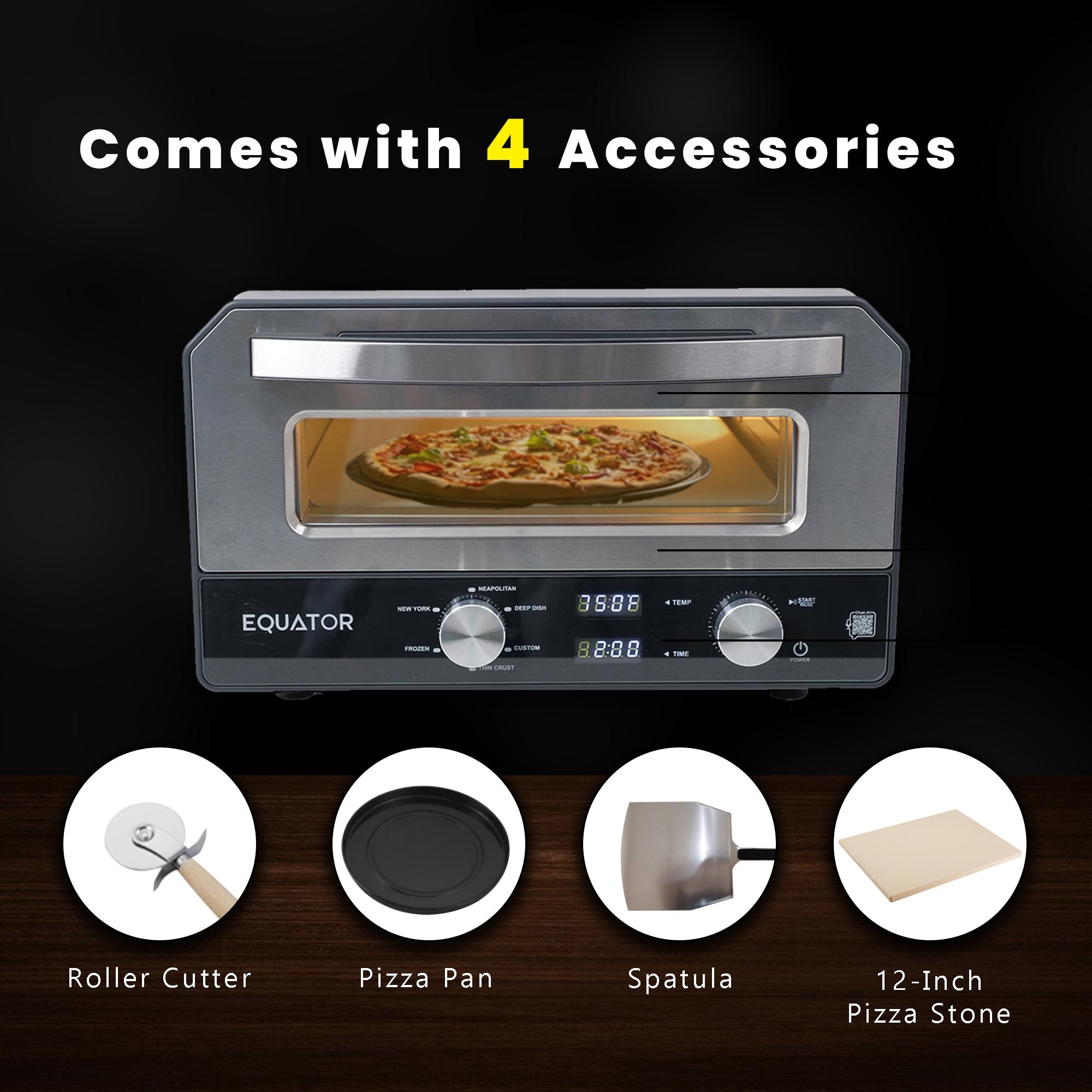 Equator Advanced Appliances Equator ELECTRIC PIZZA OVEN Multi Program w/ Baking Stone Countertop 0.5cf 110V | Wayfair