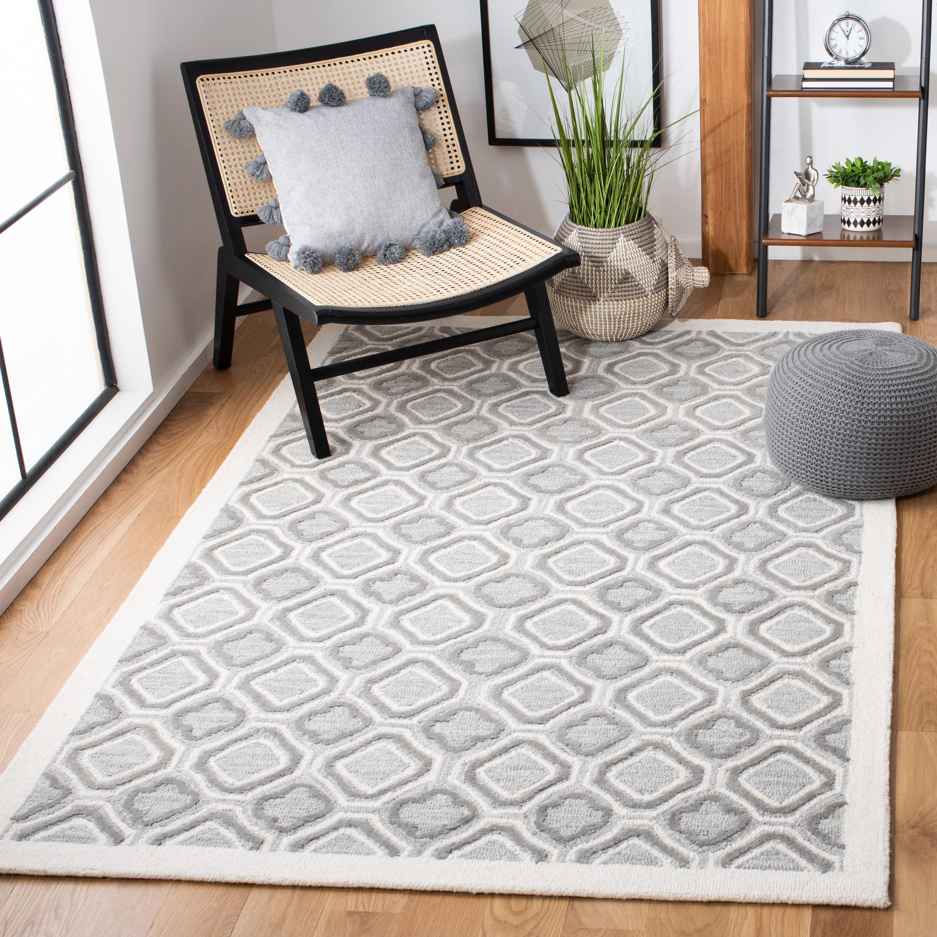 Metro MET701 Hand Tufted Area Rug - Ivory/Grey - 6'x6' - Safavieh.