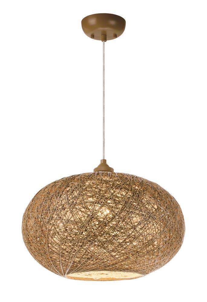 -One Light Pendant-15.75 Inches Wide By 10 Inches High-Natural/White Finish    -Traditional Installation Maxim Lighting 14402Nawt