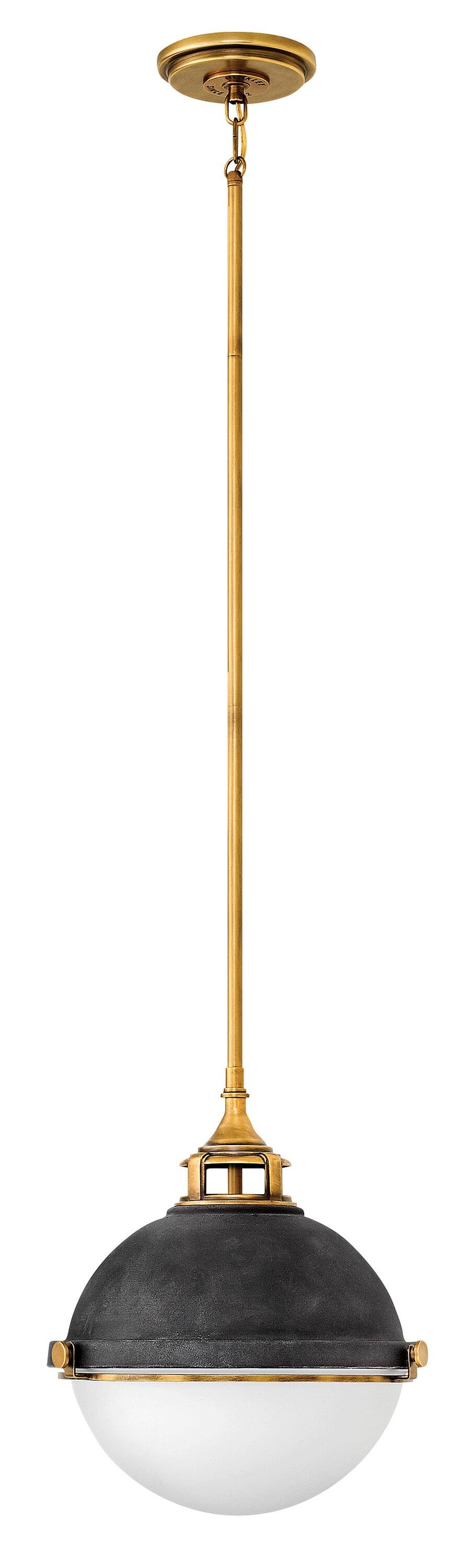 2 Light Small Pendant In Traditional-Industrial Style 13.5 Inches Wide By 14.5 Inches High-Aged Zinc Finish Hinkley Lighting 4834Dz