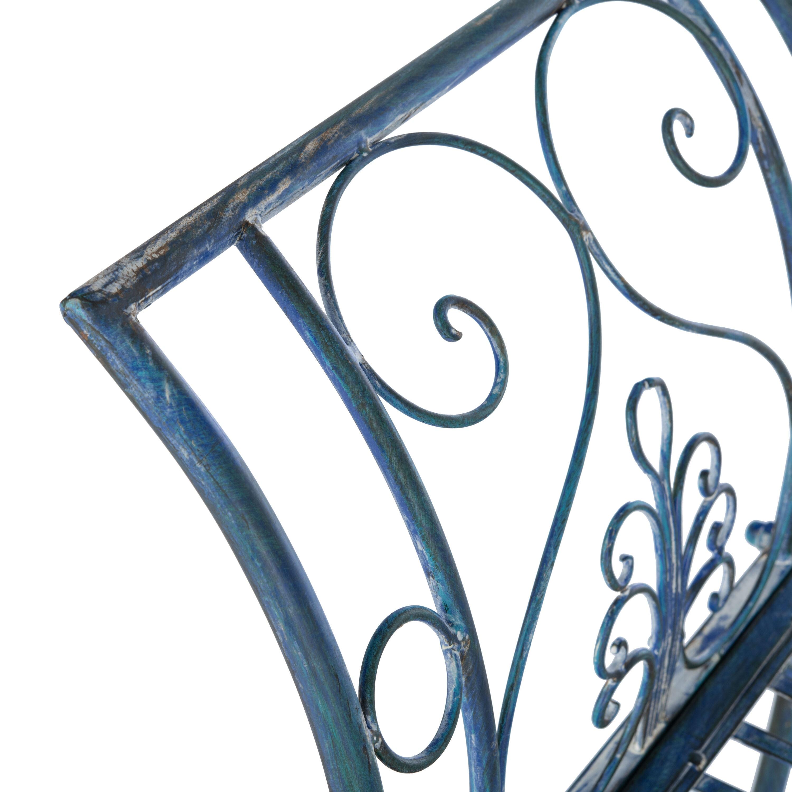 Adina Bench - Outdoor - PAT5016 - Mossy Blue - Safavieh
