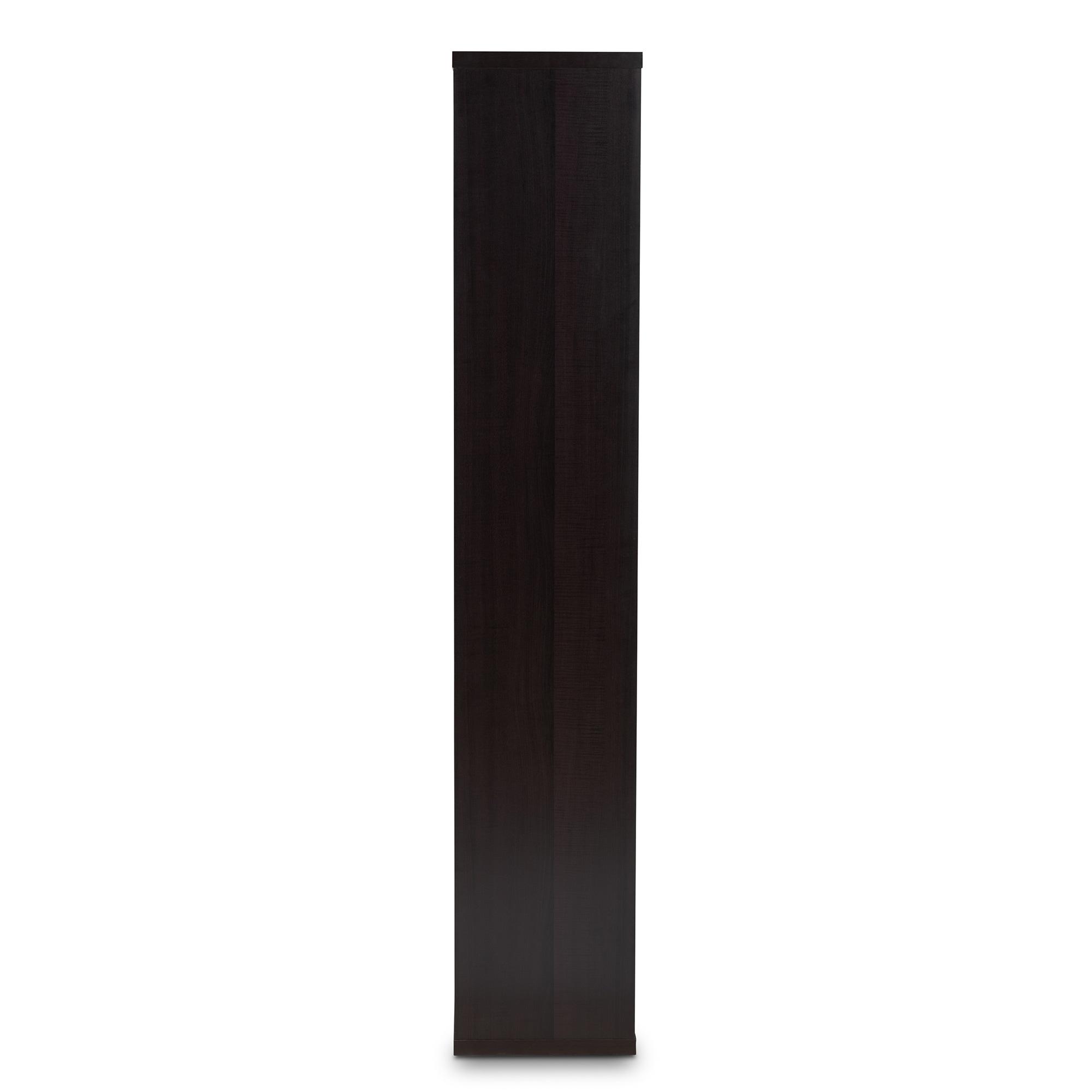 Janne 8 Cube Multipurpose Storage Shelf Dark Brown - Baxton Studio: Mid-Century Modern Cubby Organizer, Particle Board Frame
