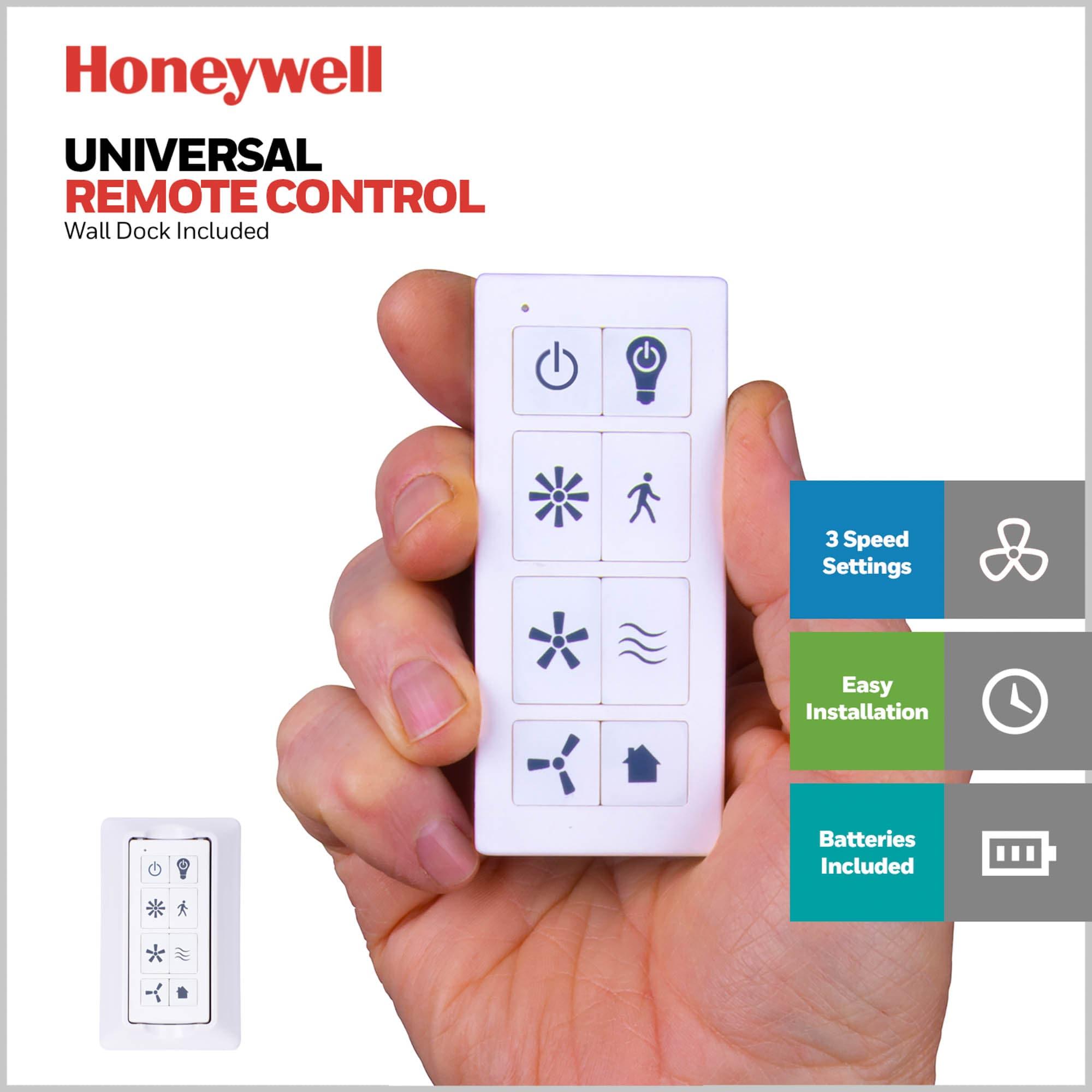 Honeywell 52-Inch Bontera Indoor 5 Blade Matte Black Craftsman Ceiling Fan with Remote Control
