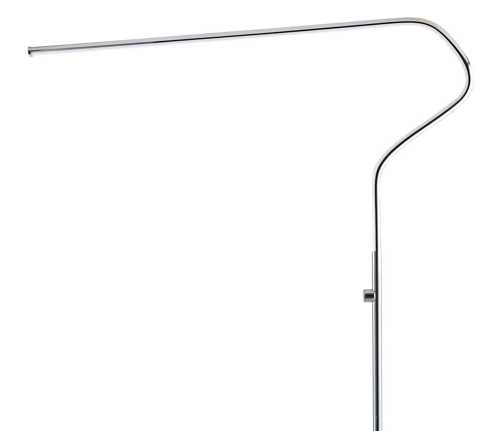 JONATHAN Y JYL7020A Julian 65.25" Integrated LED Metal Floor Lamp, Minimalistic, Modern, Contemporary for living room, dinning room, bedroom, office, Chrome