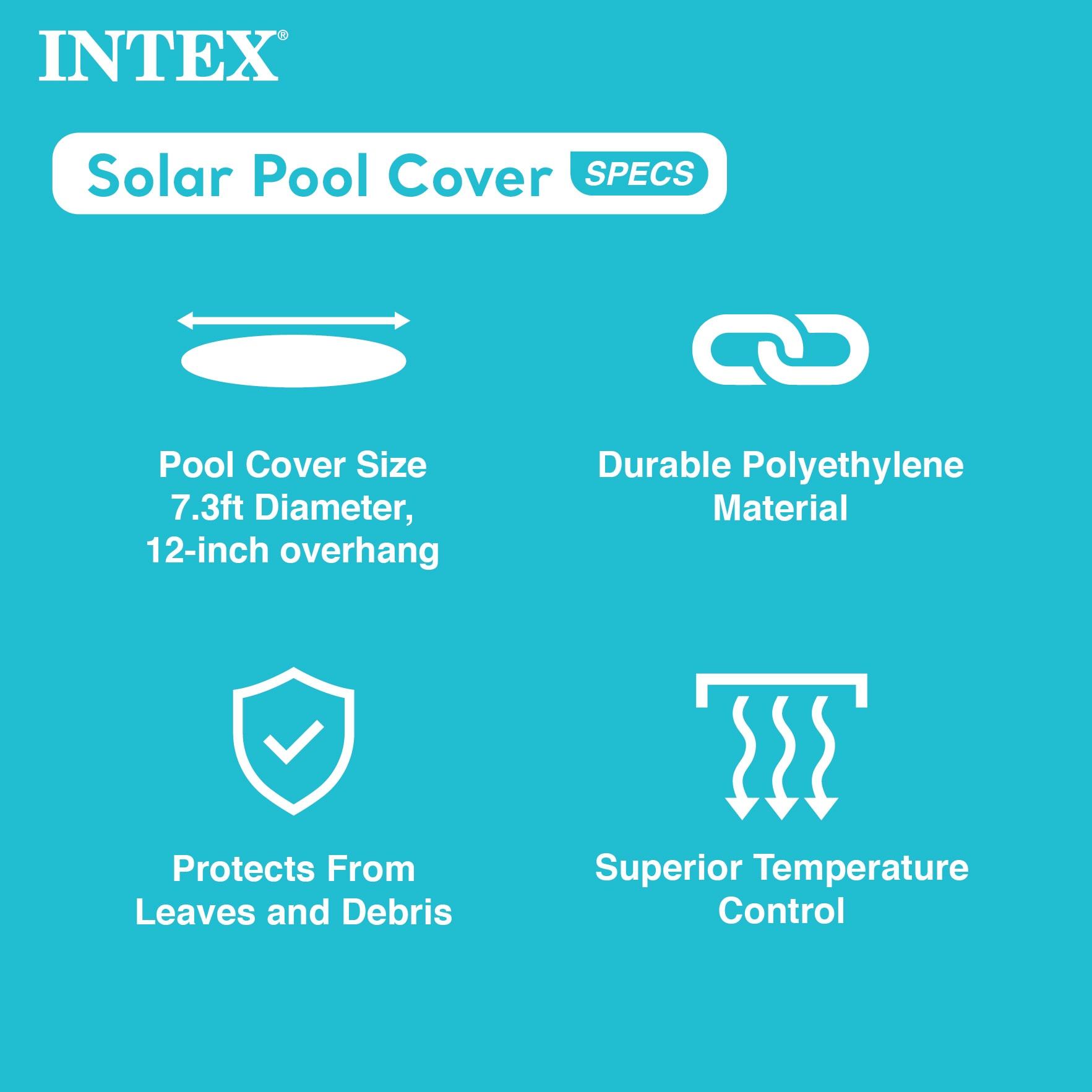 Intex Swim Center Inflatable Family Lounge Pool with Built In Bench and 8' Cover
