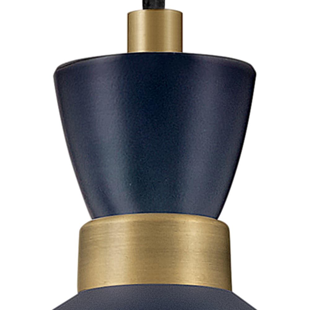 Lark Simon 1 - Light Pendant in  Matte Navy/Heritage Brass