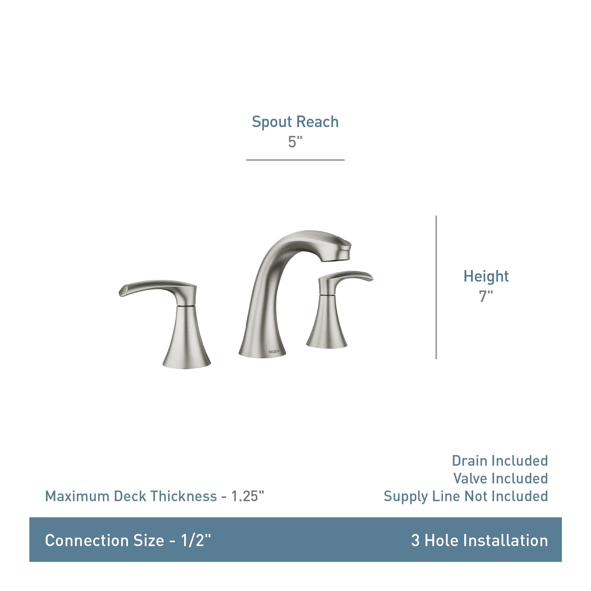 Graeden Transitional Brushed Nickel 2-Handle High-Arc Bathroom Faucet