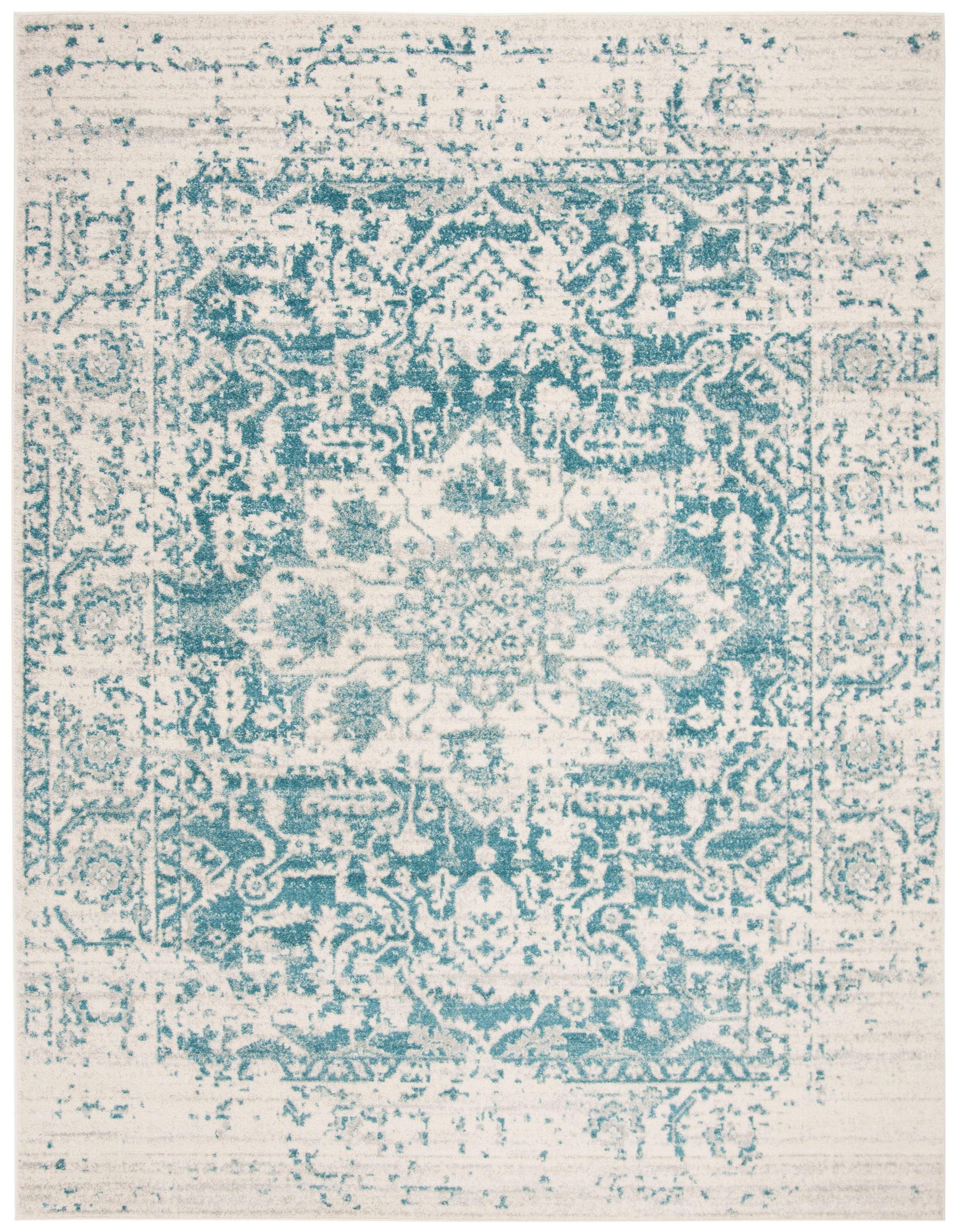 Madison MAD603 Power Loomed Indoor Area Rug - Teal/Ivory - 8'x10' - Safavieh