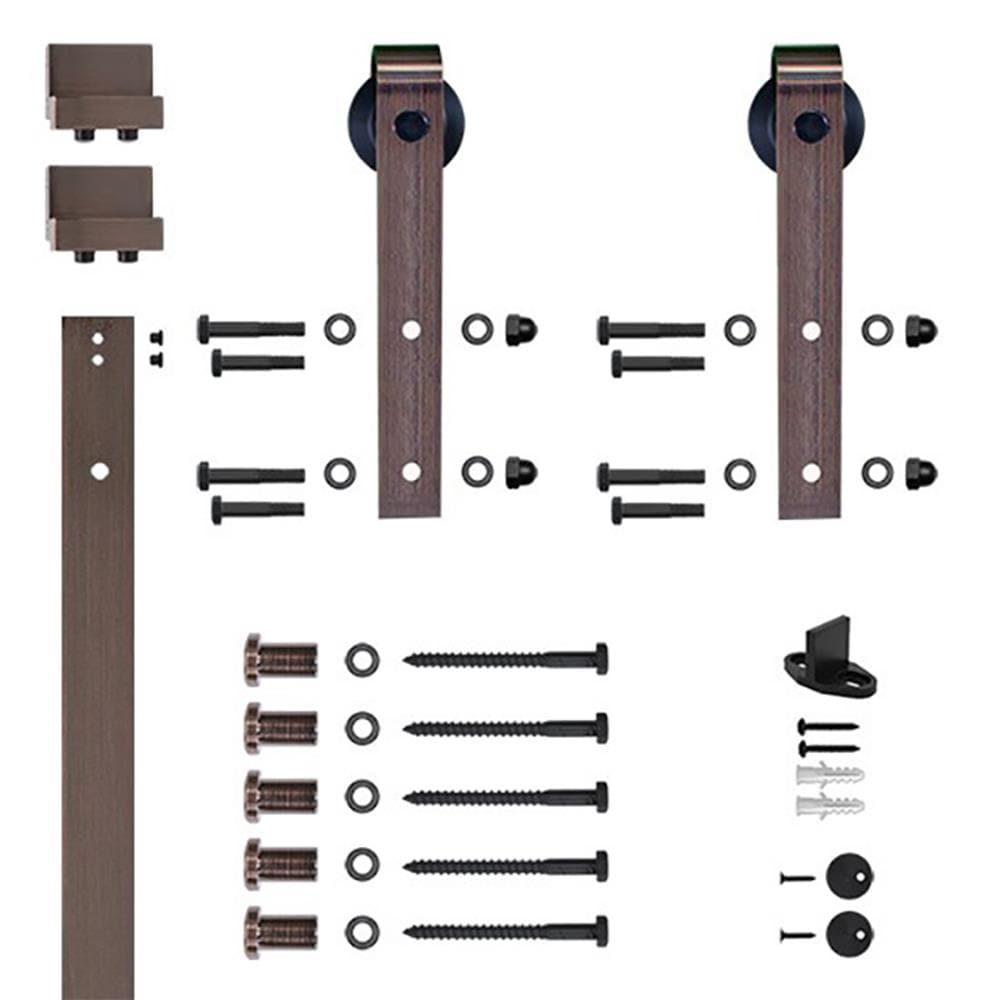 Quiet Glide 96 inch Standard Single Barn Door Hardware Kit (Door Not Included)
