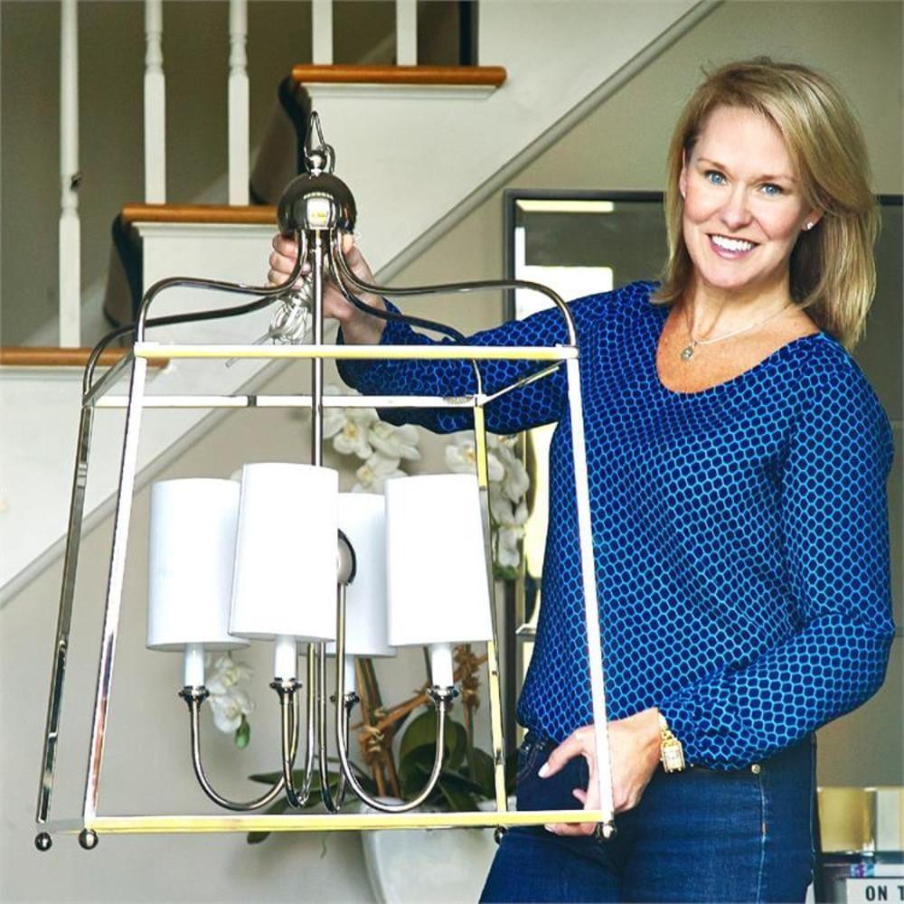 Four Light Chandelier With Linen Fabric Shades In Traditional Style 21.5 Inches Wide By 29.75 Inches High     -Traditional Installation Crystorama