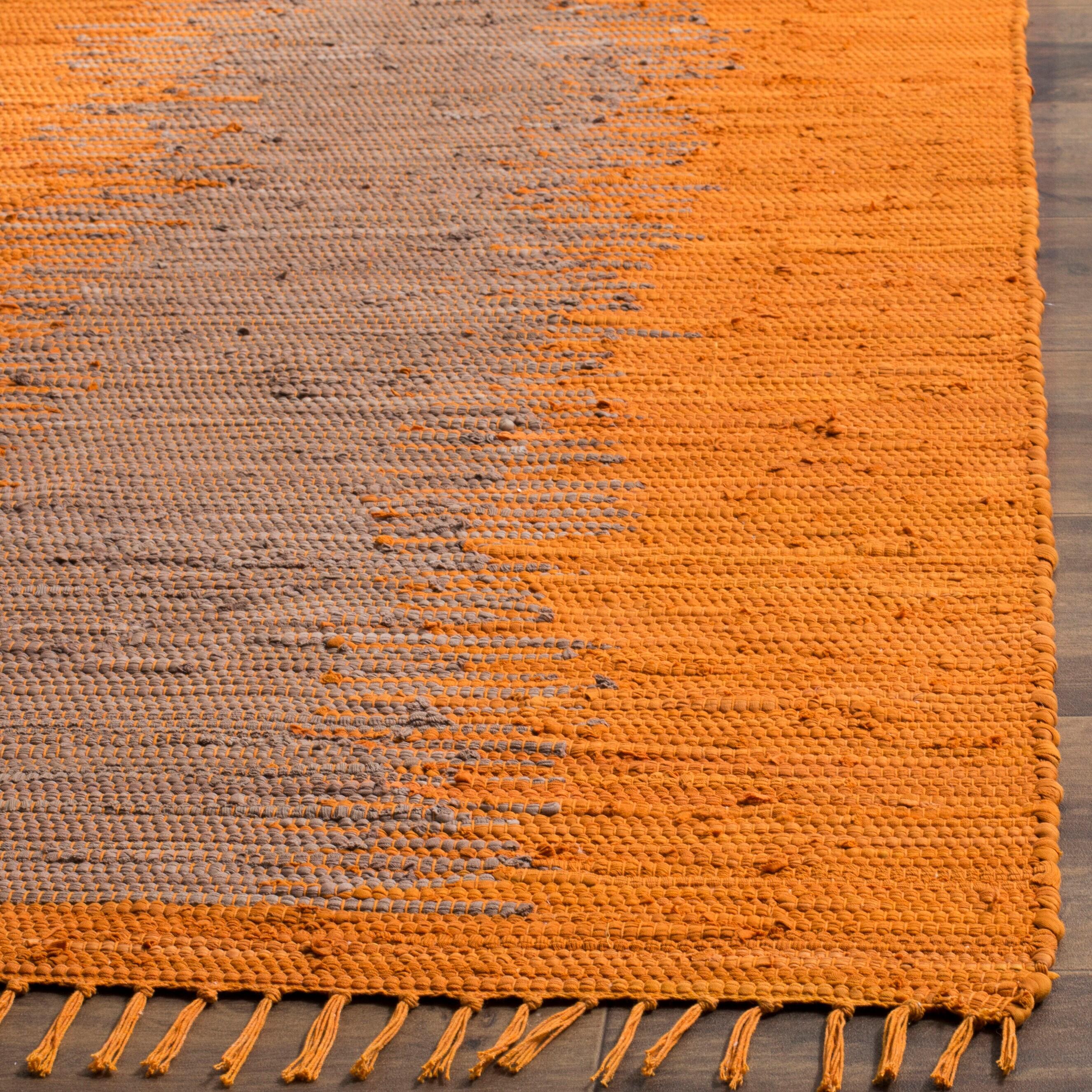 Annia Hand Woven Cotton Abstract Rug