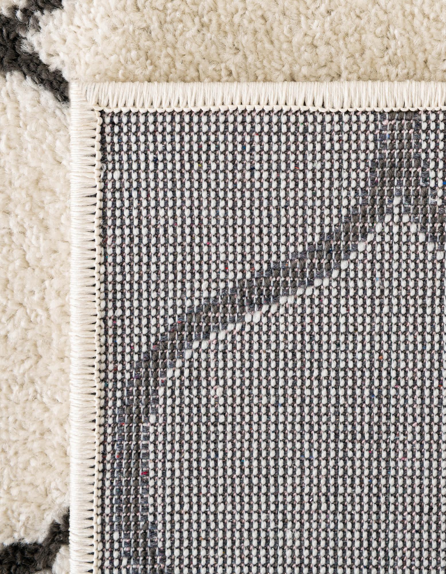 Unique Loom 7' 0 x 7' 0 Trellis Frieze Rounded Ivory Area Rug