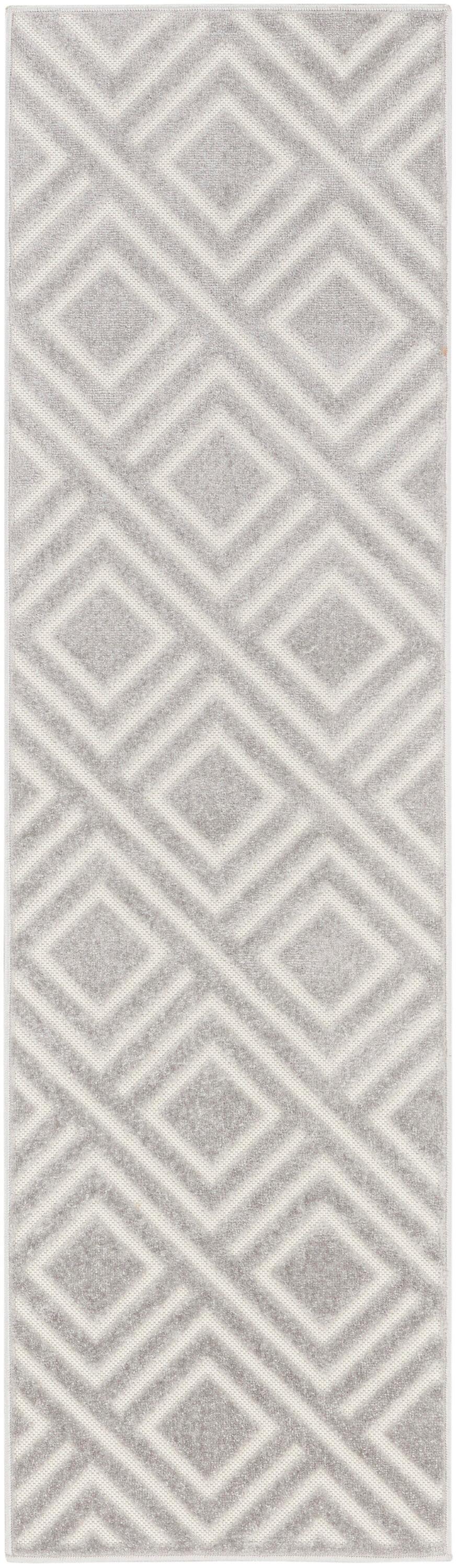 Nourison Casual 2' x 6' Light Grey Modern Indoor Rug