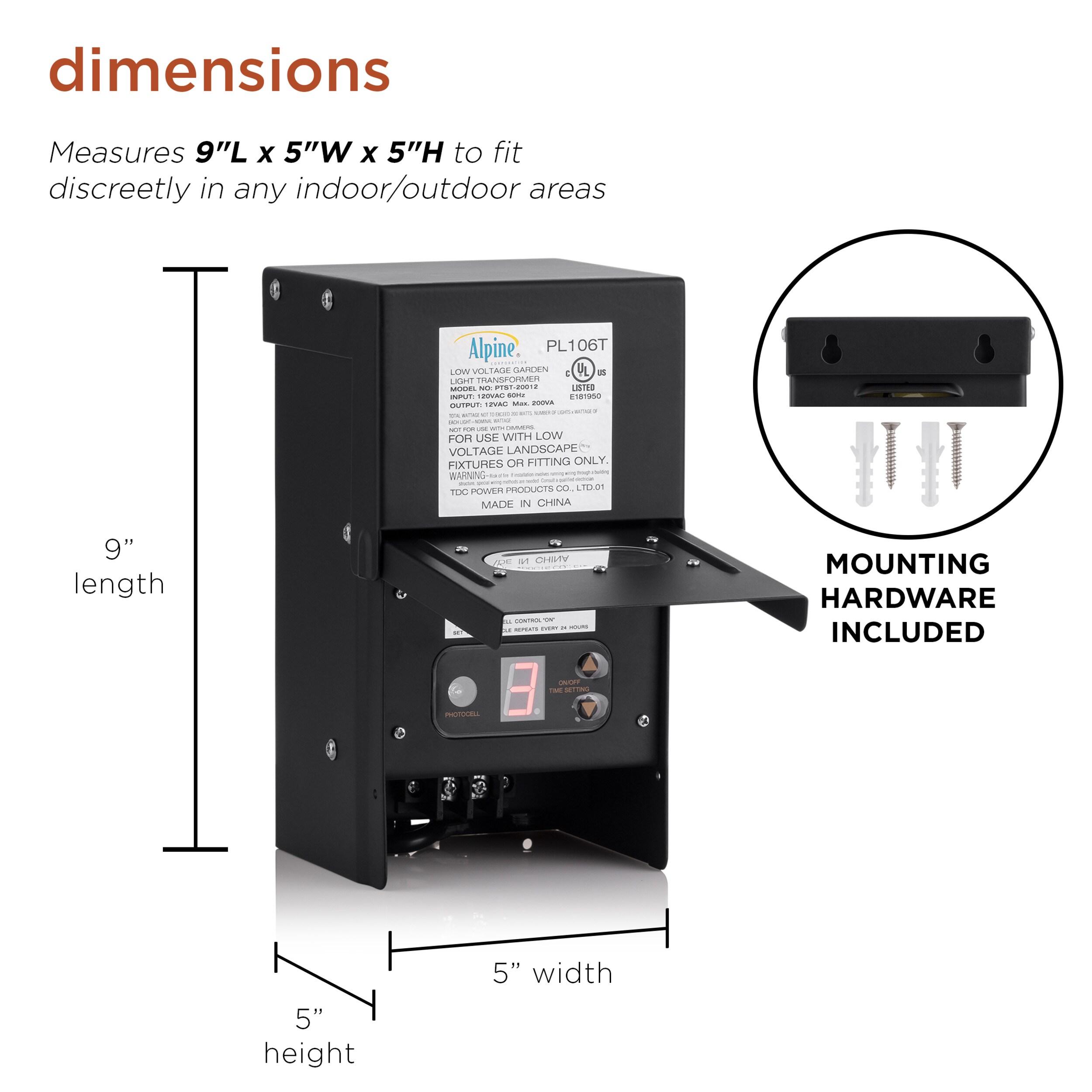 200 Watt Transformer with Timer and Photo Cell